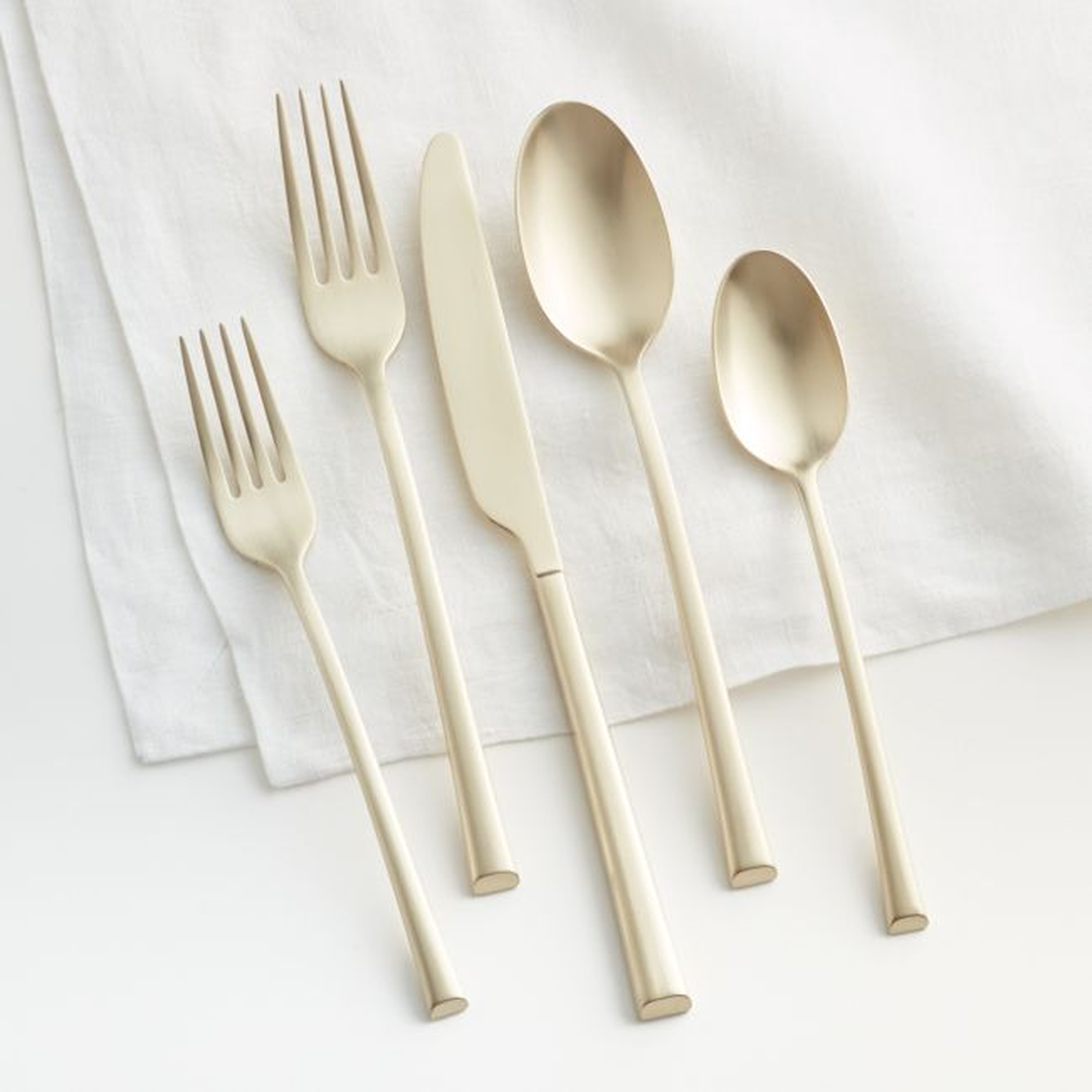 Cortland 5-Piece Champagne Place Setting - Crate and Barrel
