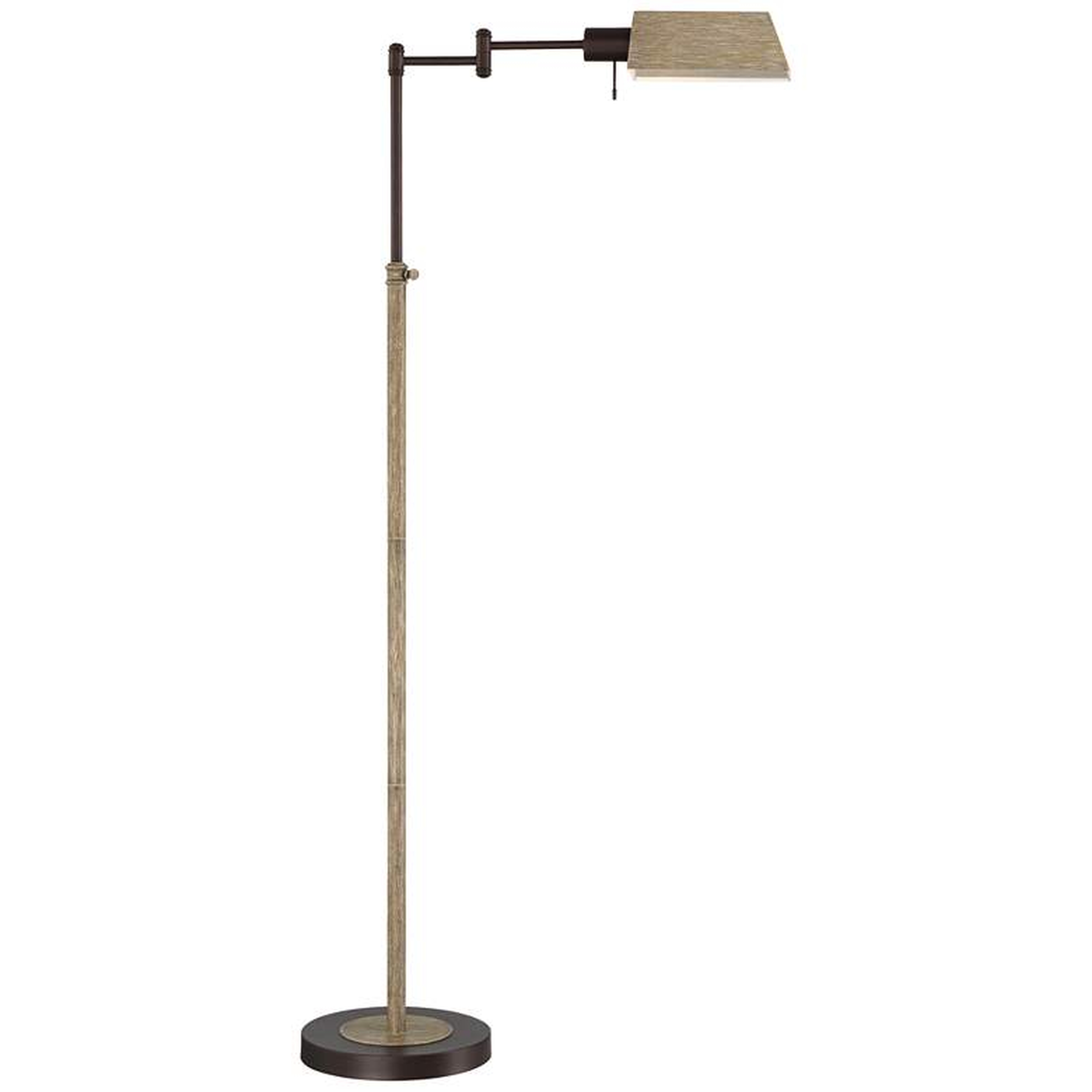 Jenson Faux Wood Pharmacy Floor Lamp, Bronze - Lamps Plus