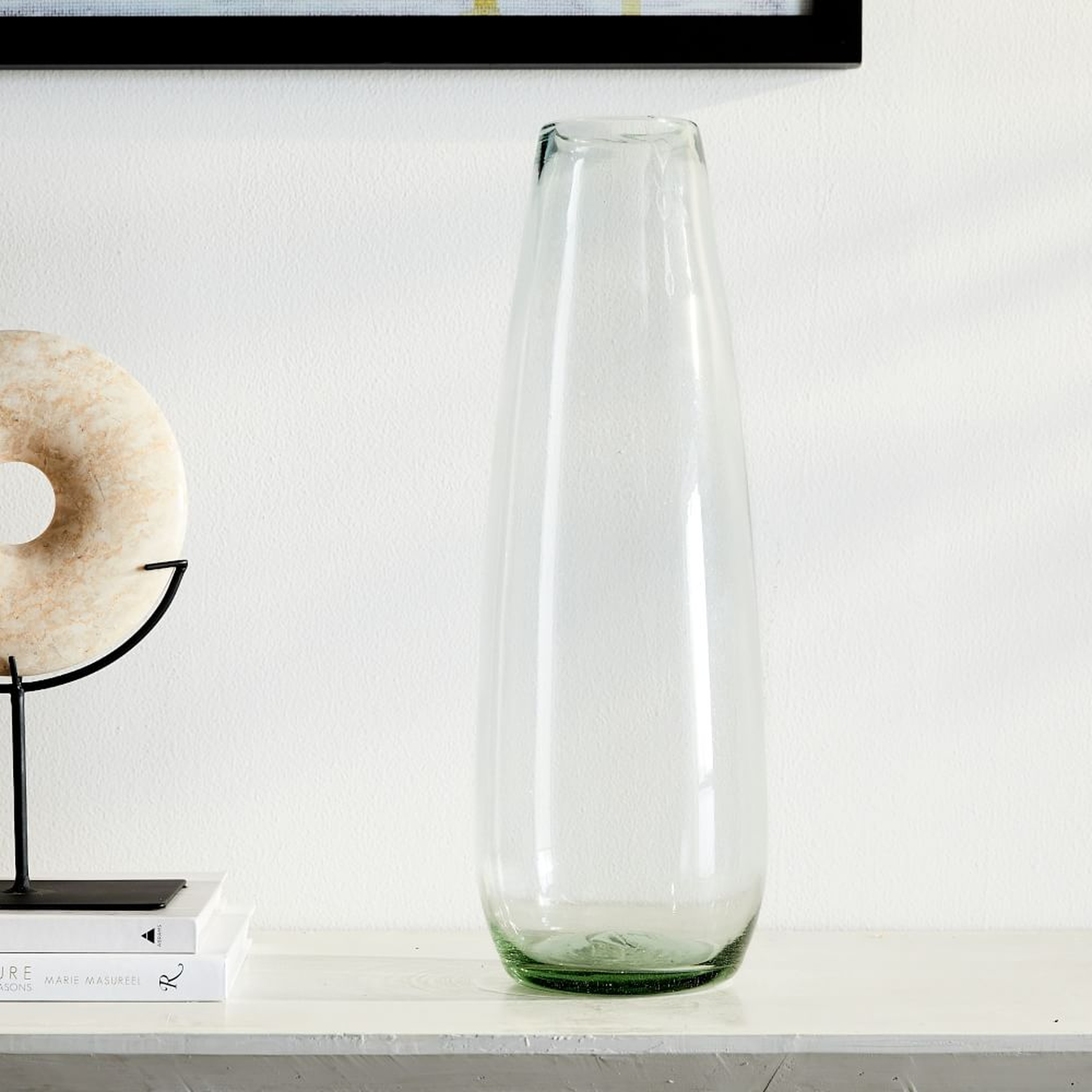 Pure Glass Vase, Bead, Clear, One Size - West Elm