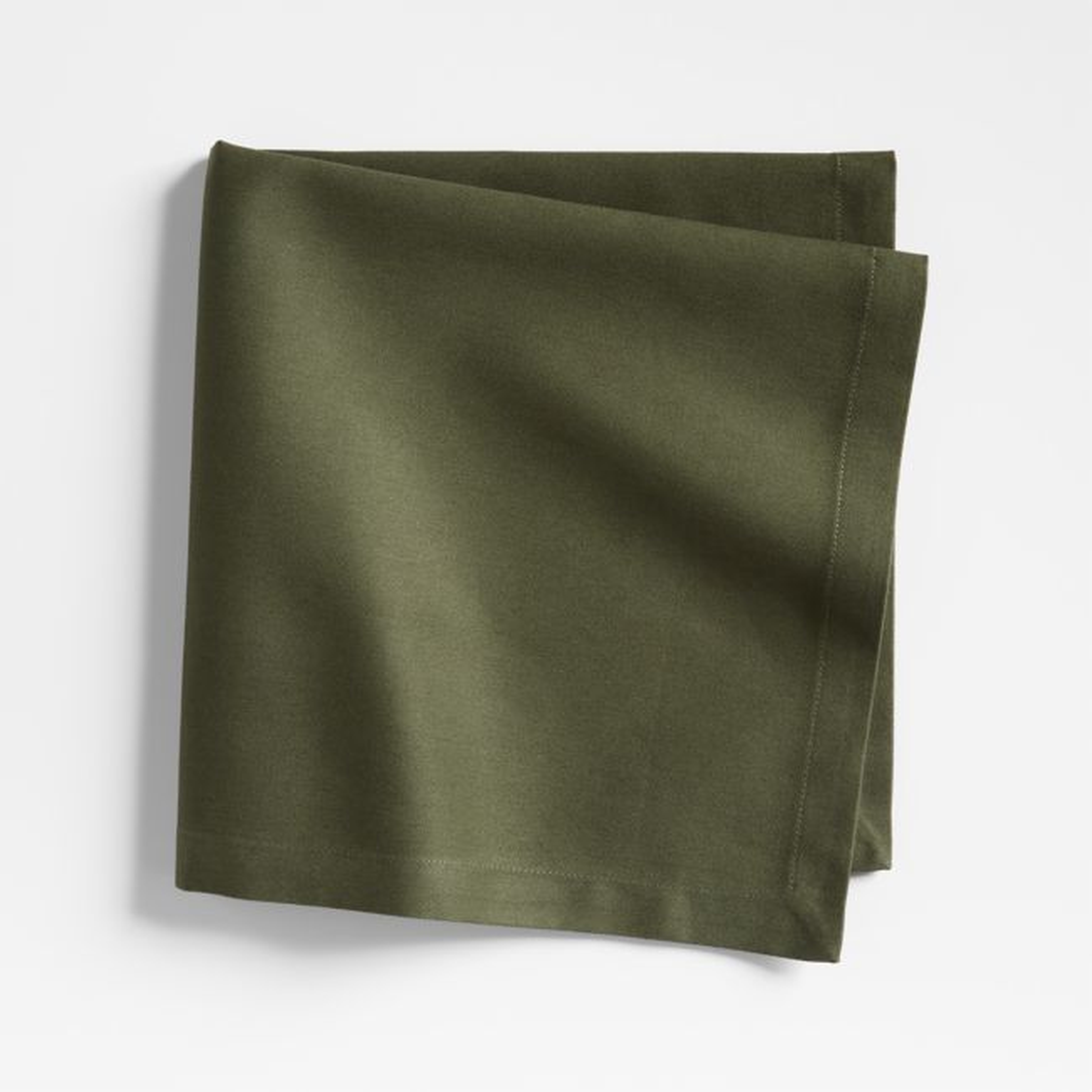 Aspen Burnt Green Organic Cotton Napkin - Crate and Barrel