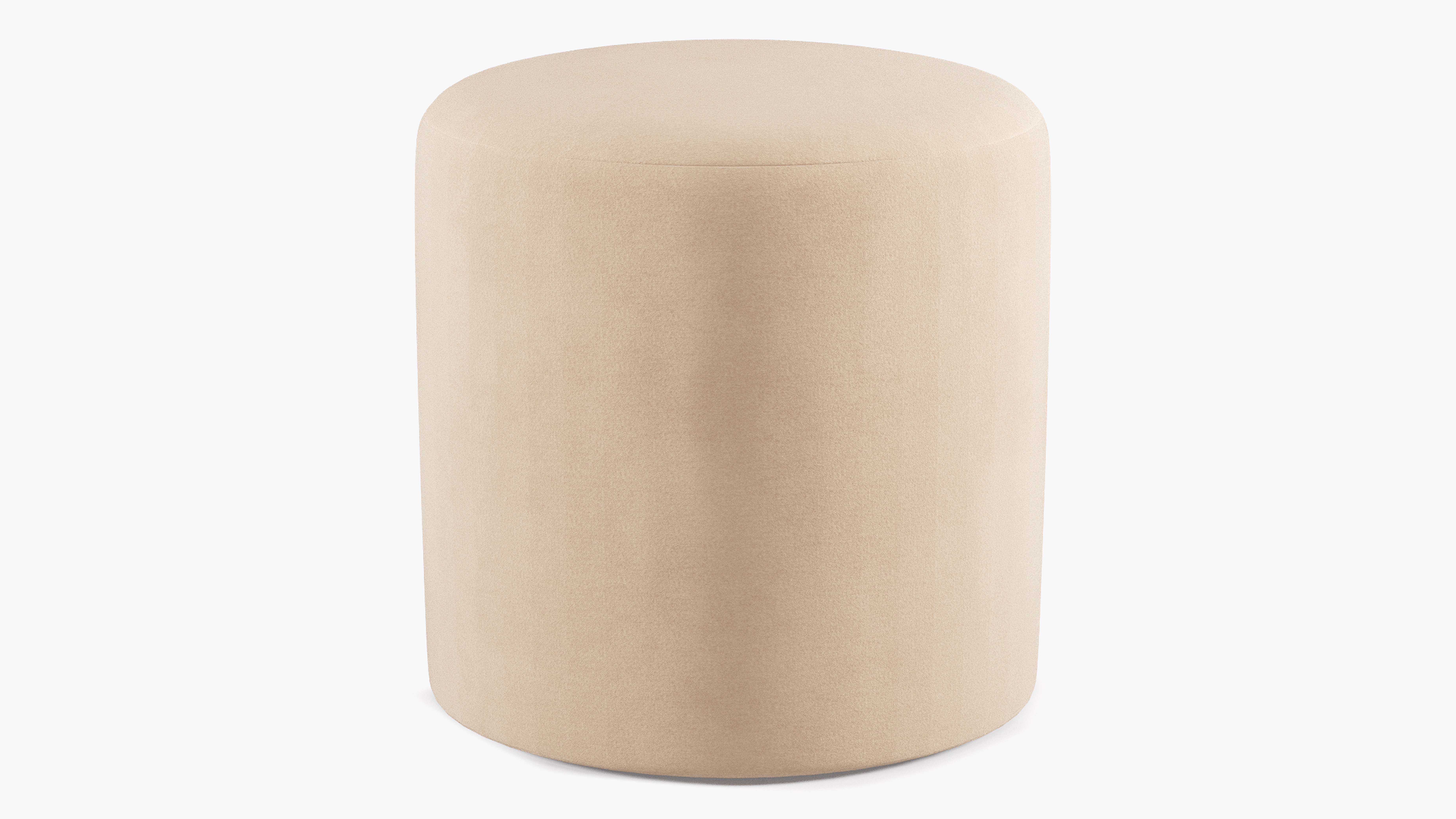 Drum Ottoman, Pearl Classic Velvet - The Inside