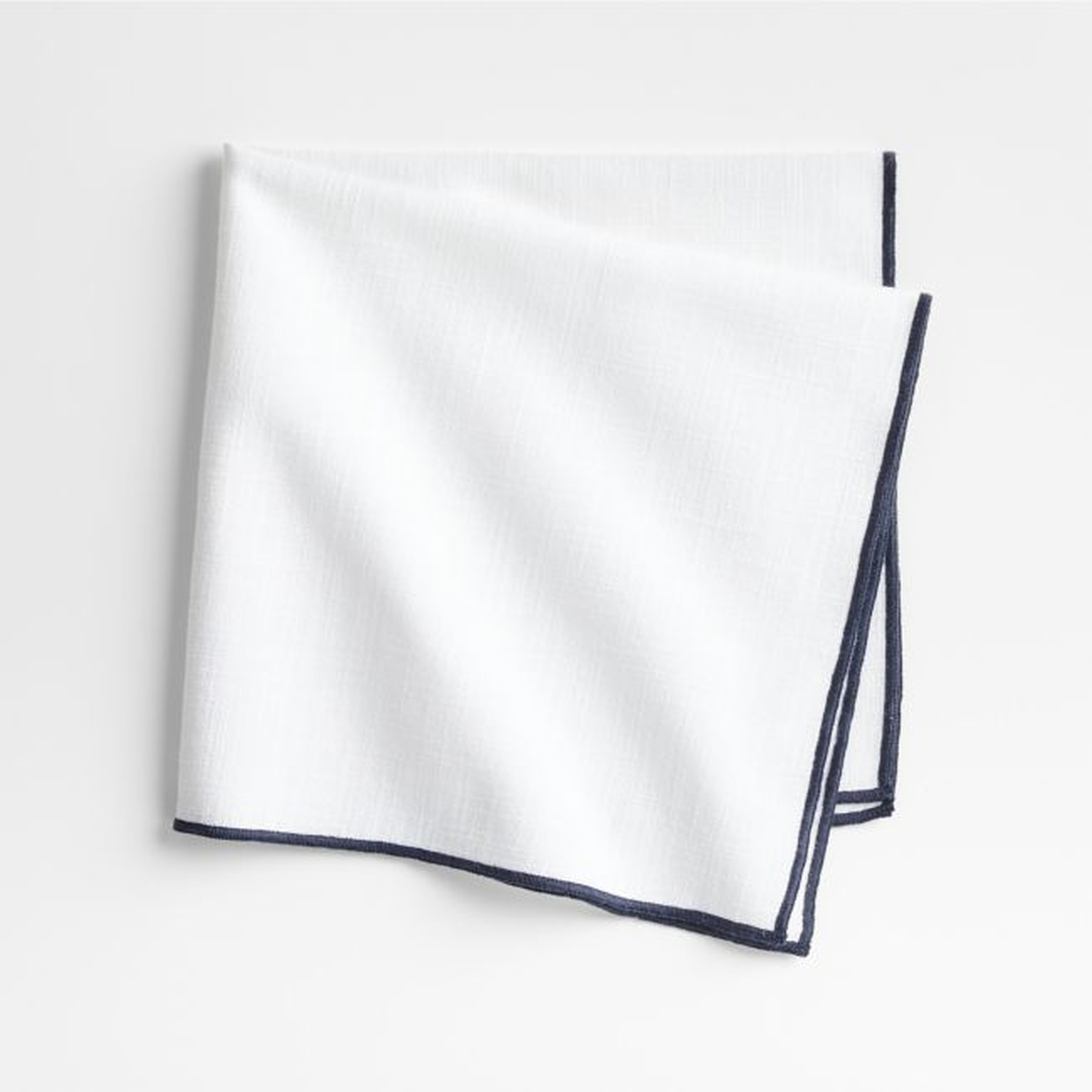 Merrow Stitch Deep Indigo Organic Cotton Napkin - Crate and Barrel