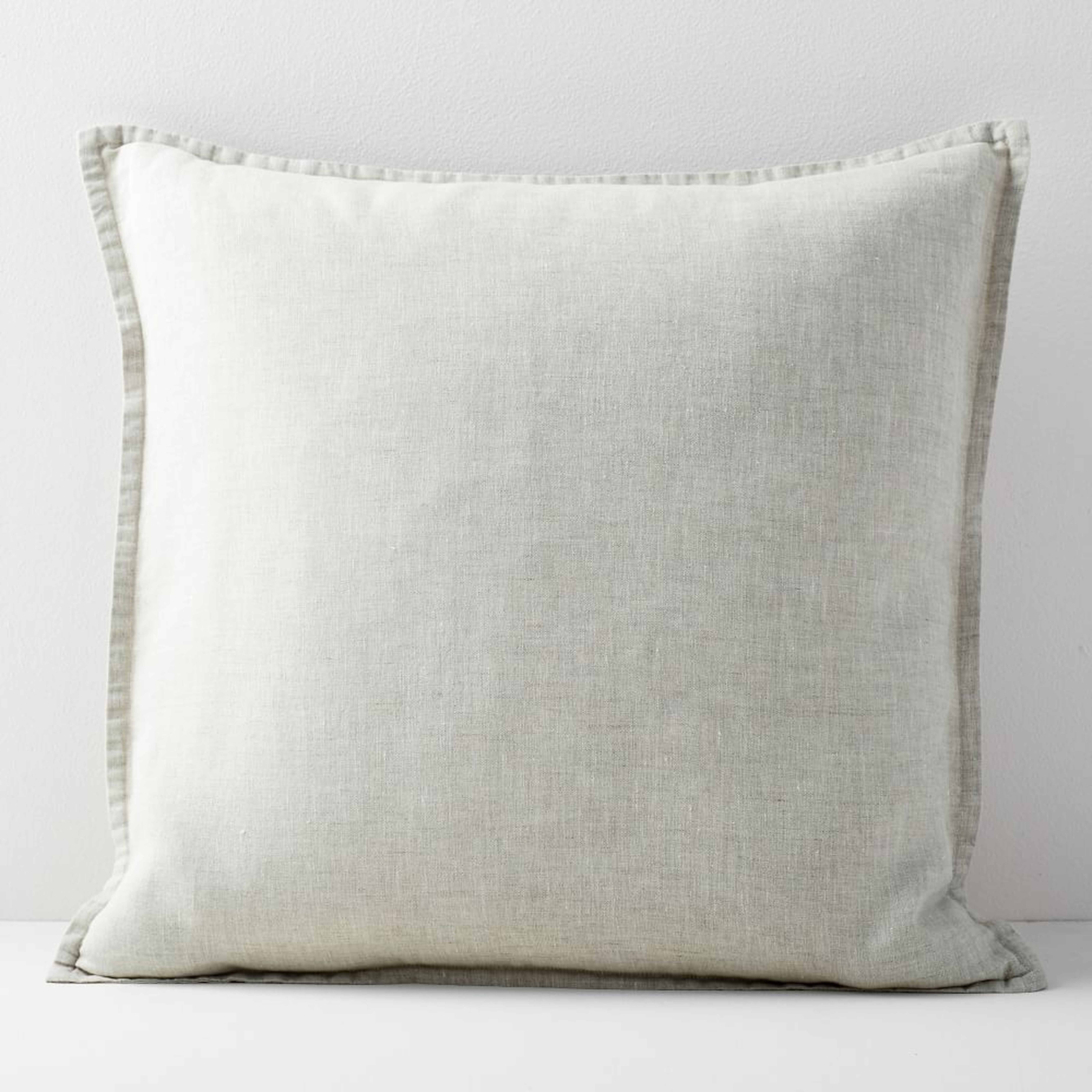European Flax Linen Pillow Cover, 24"x24", Natural - West Elm