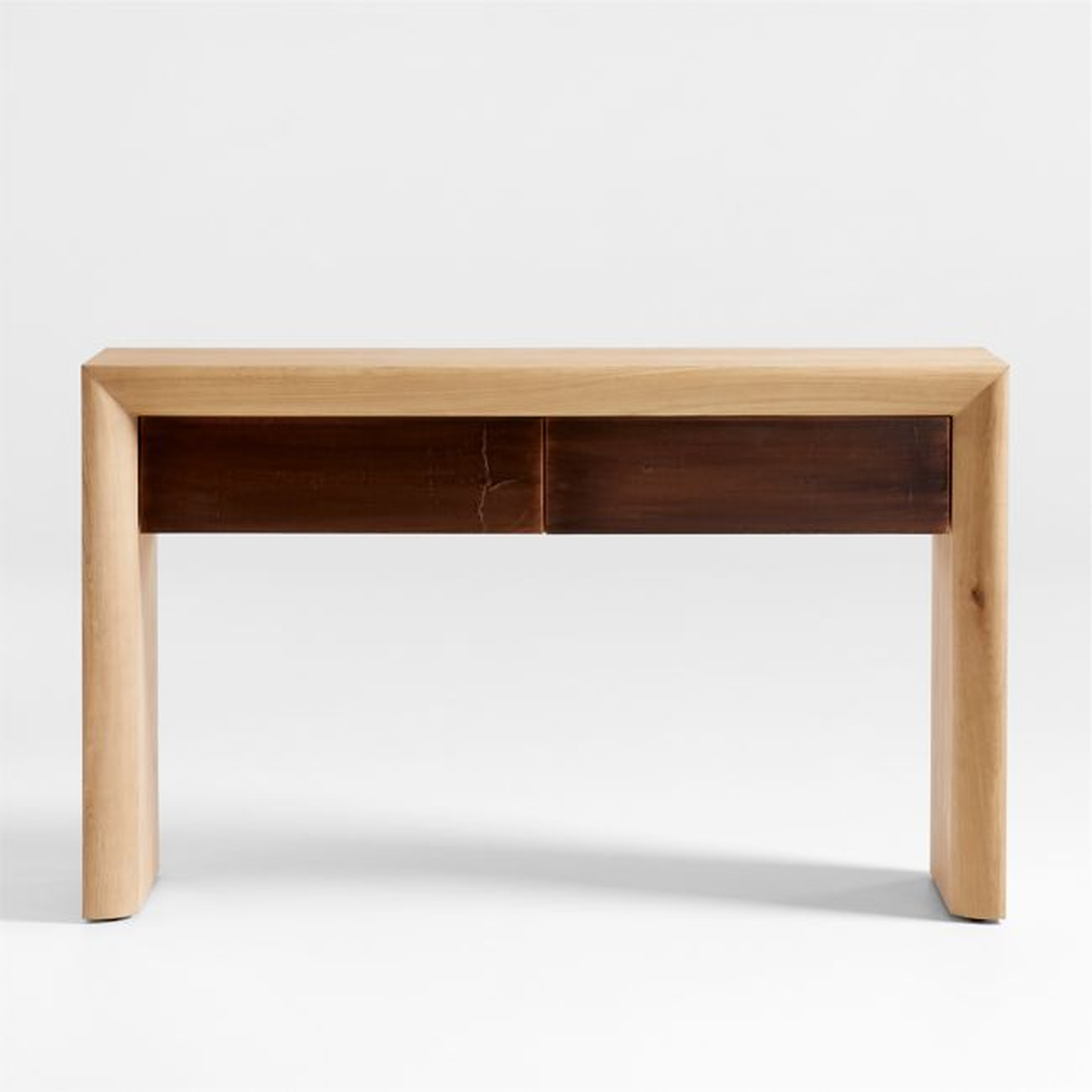 Pace Oak Wood Storage Console Table - Crate and Barrel
