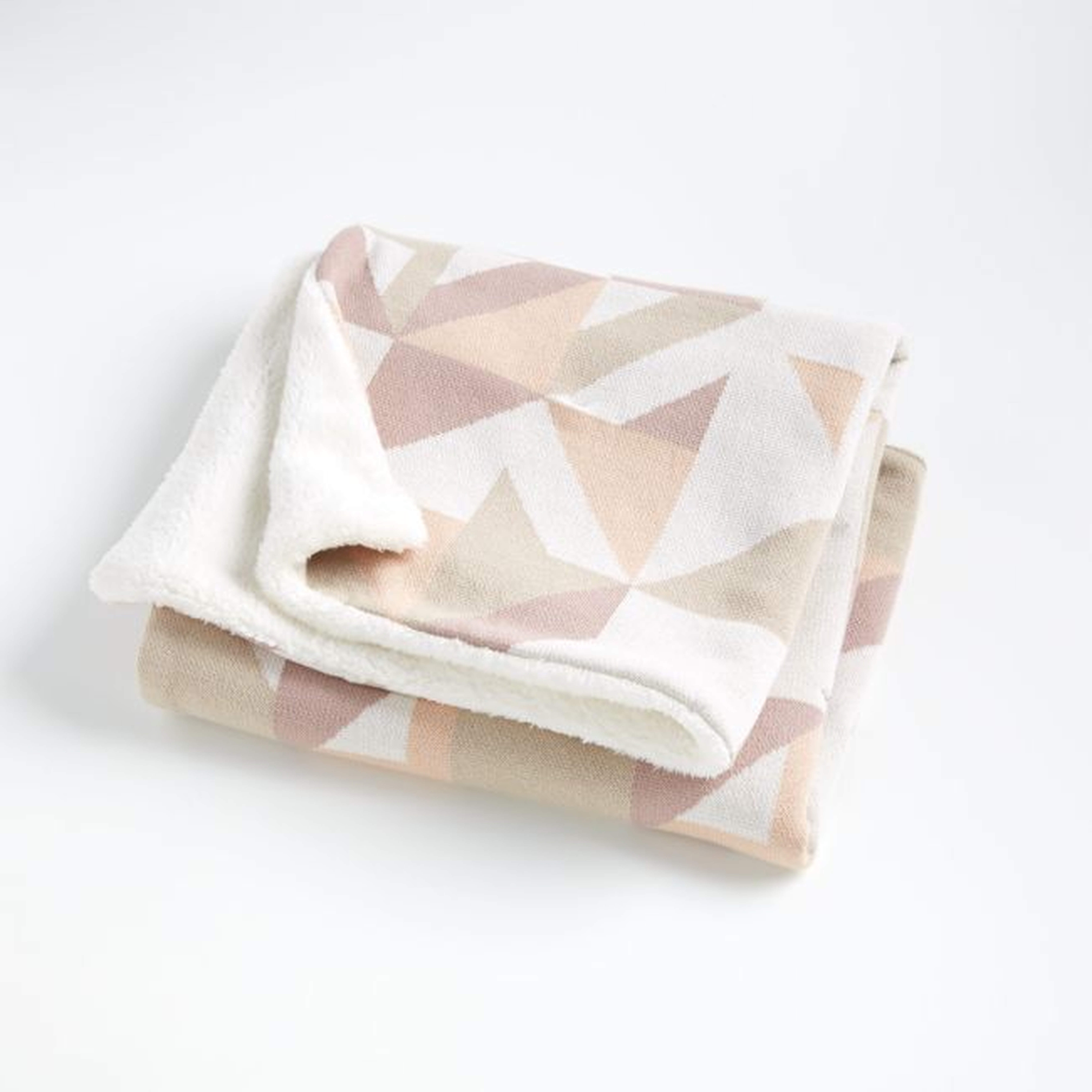 Pink Graphic Fur Baby Blanket - Crate and Barrel