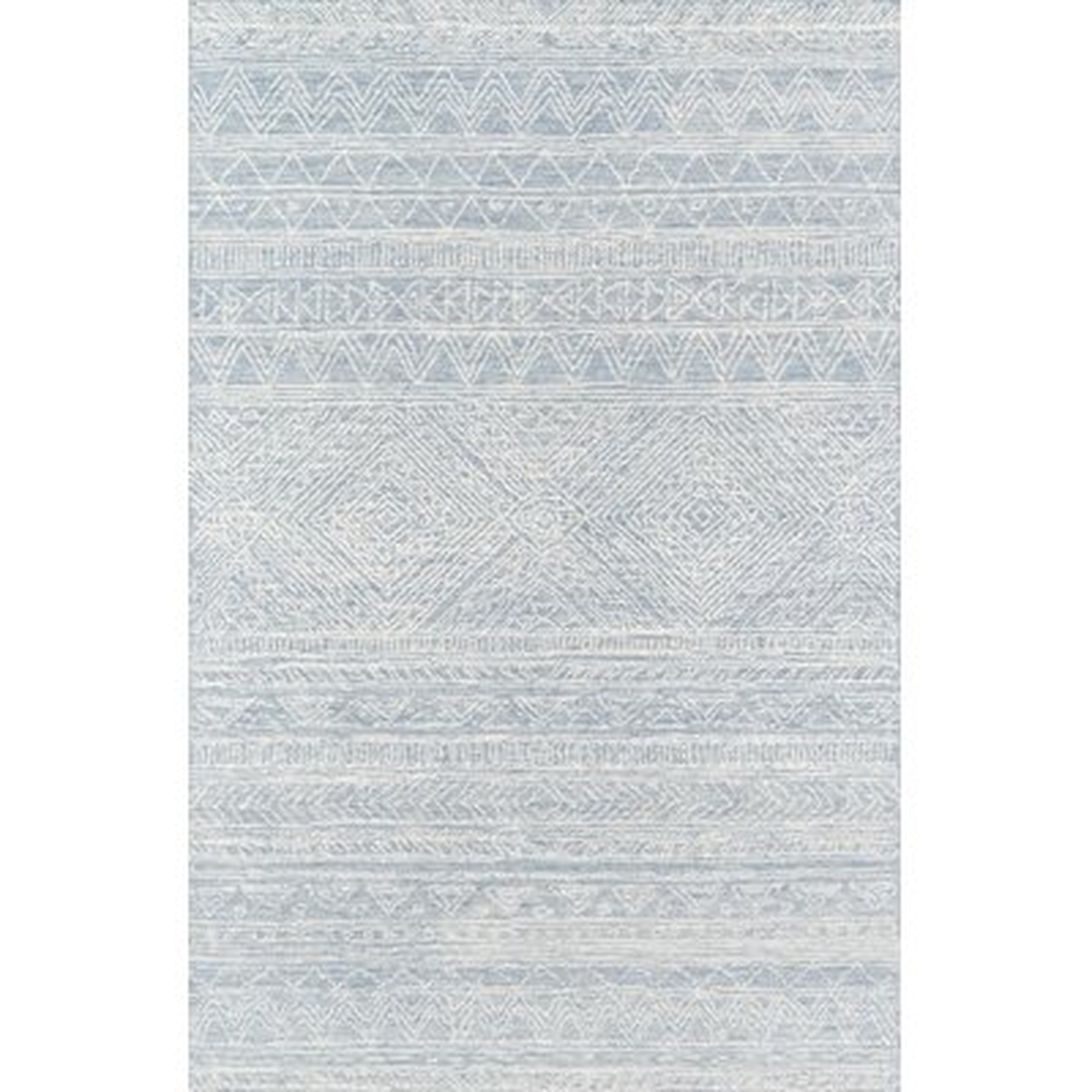 Vanhorn Handmade Wool Ivory/Light Blue Rug - Wayfair