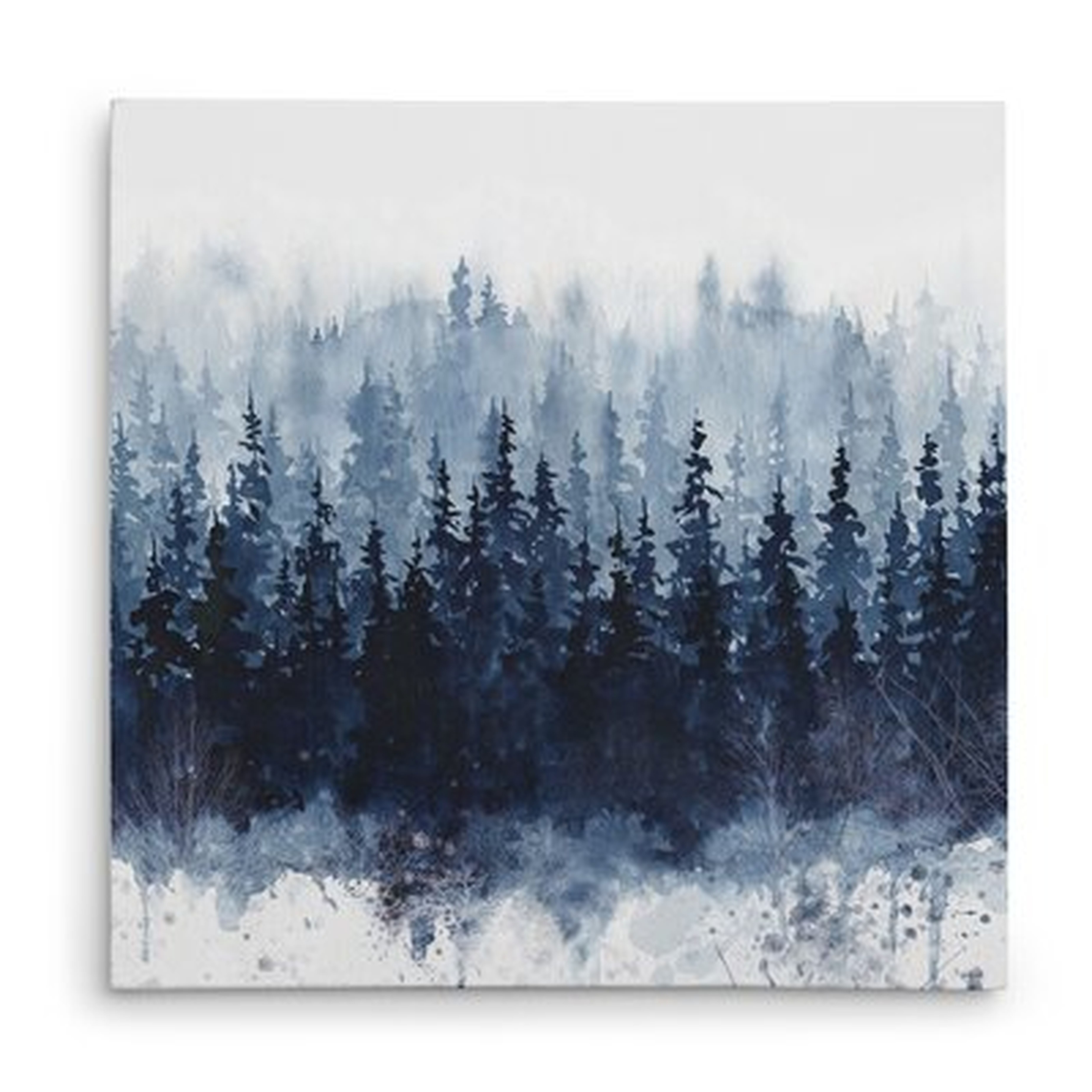 'Indigo Forest' - Print on Canvas - Wayfair