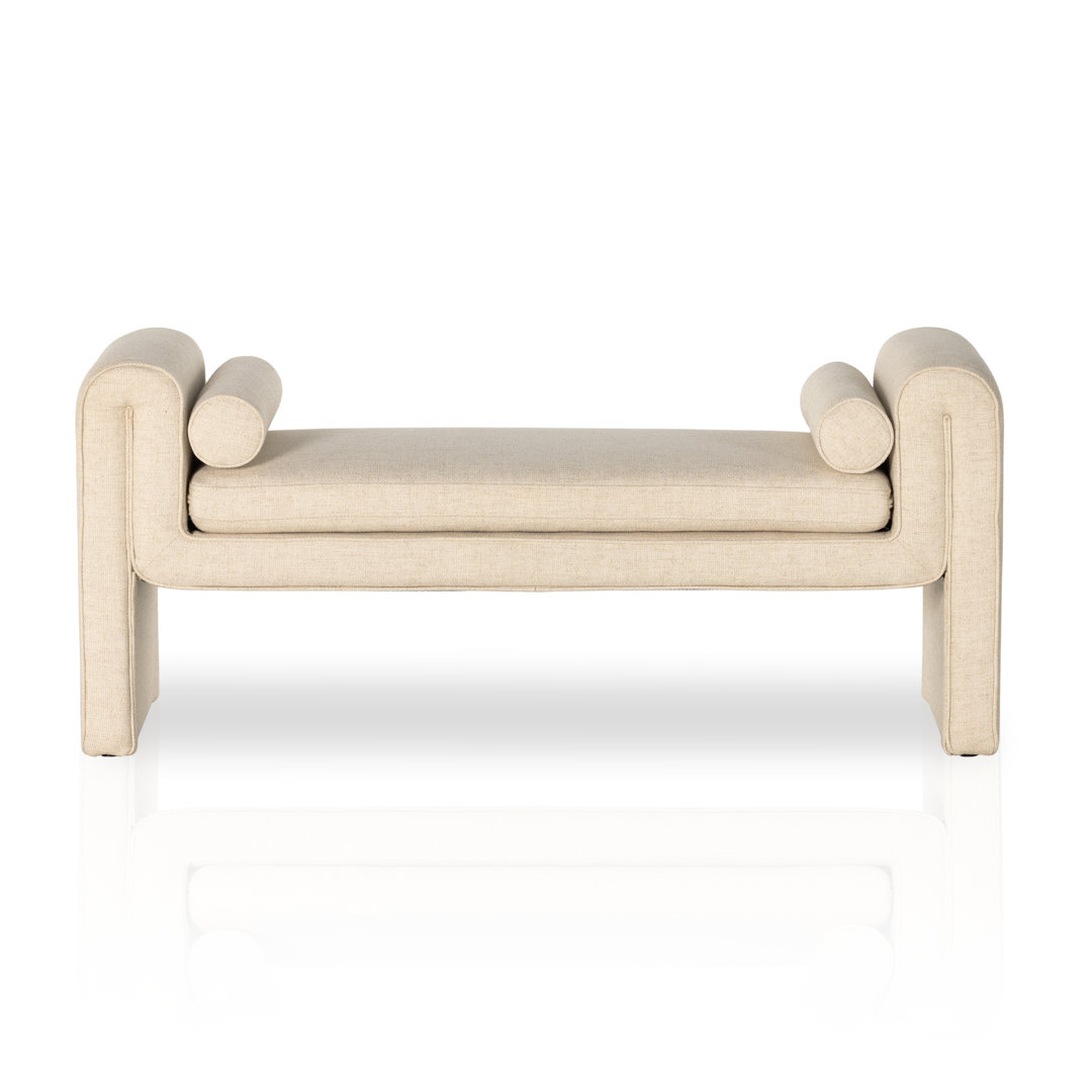 Four Hands Mitchell Accent Bench-Thames Cream - Perigold