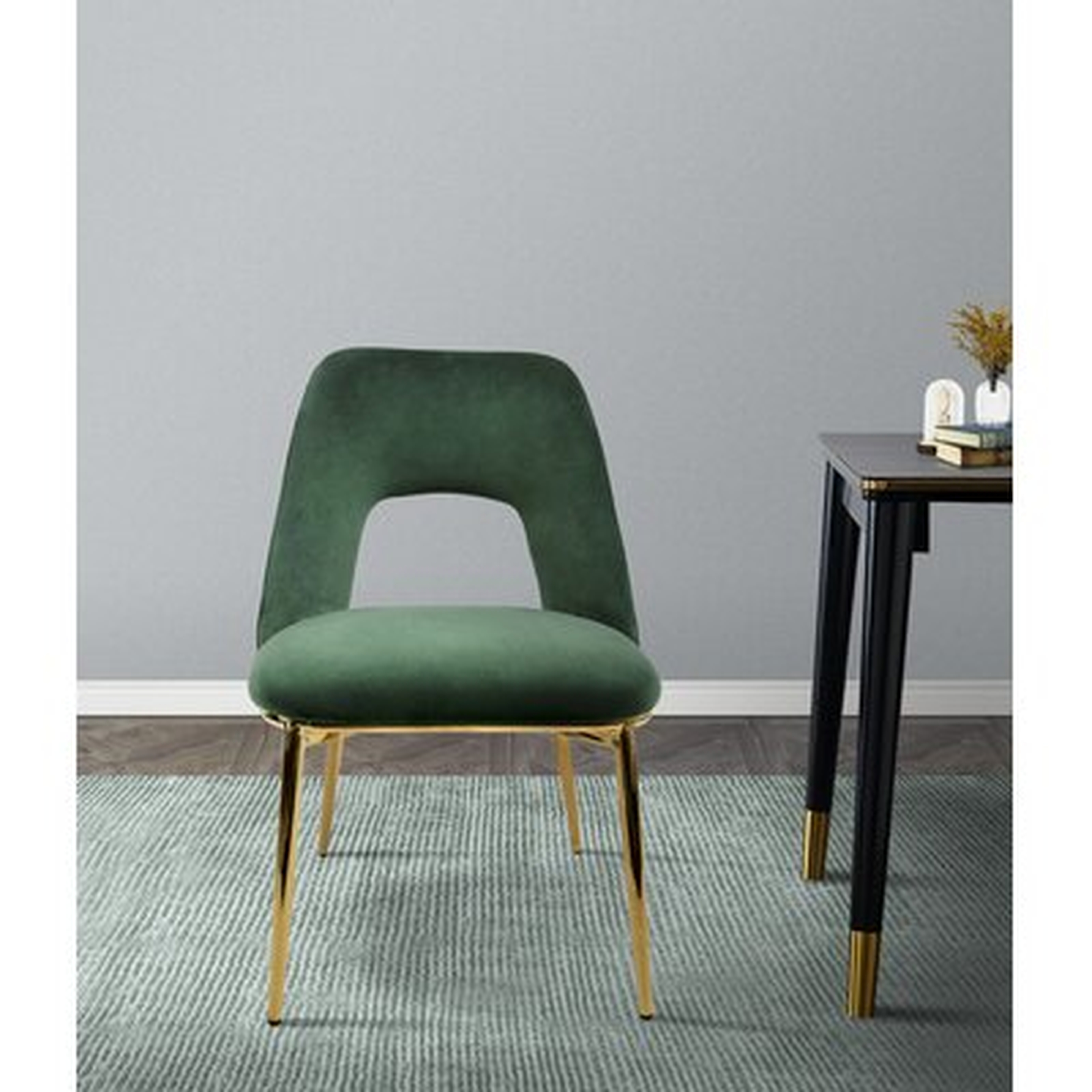 20" Velvet Side Chair In Green - Wayfair