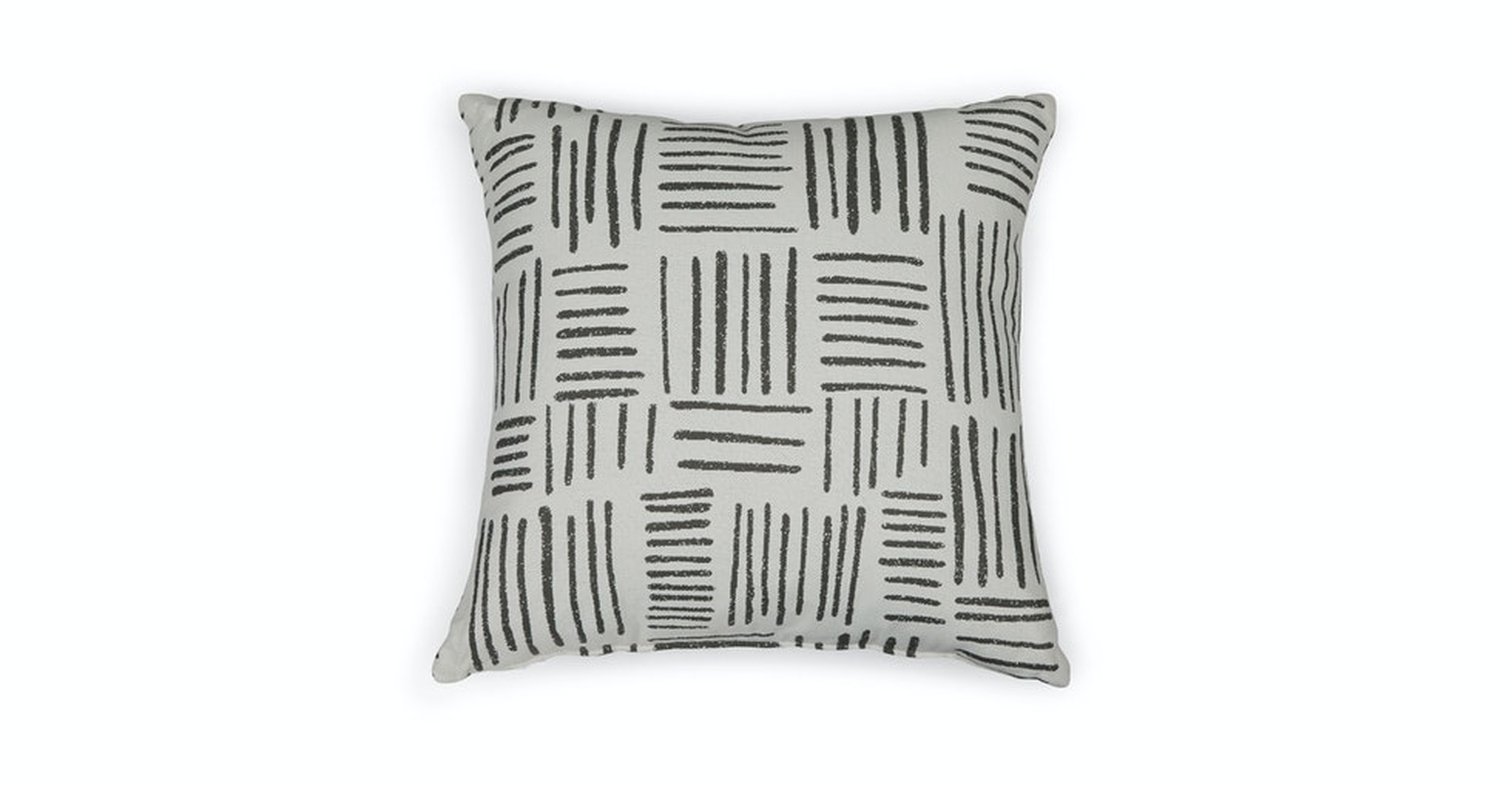 Rooth Jacquard Gray Indoor/Outdoor Pillow - Article