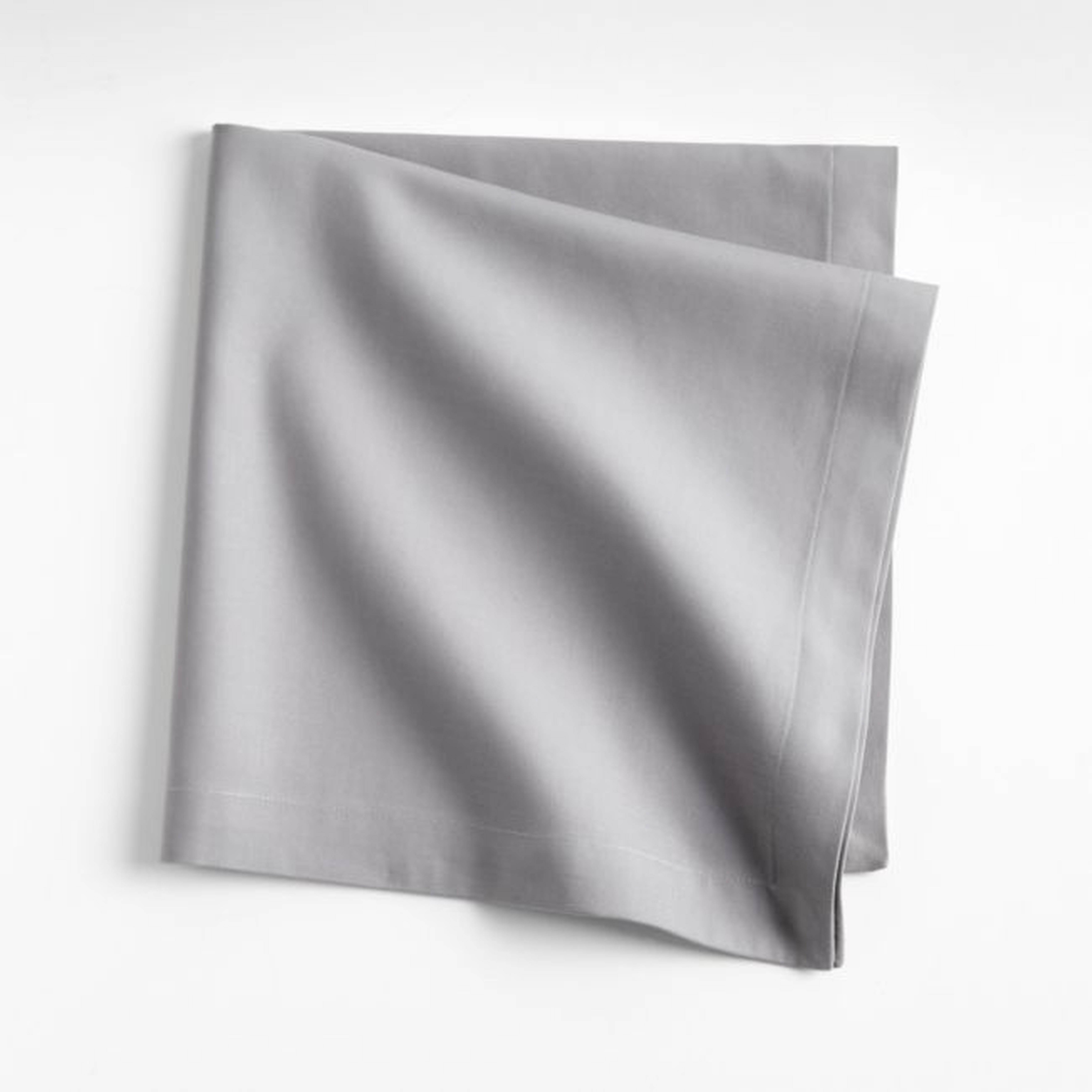 Aspen Metal Grey Cotton Napkin - Crate and Barrel