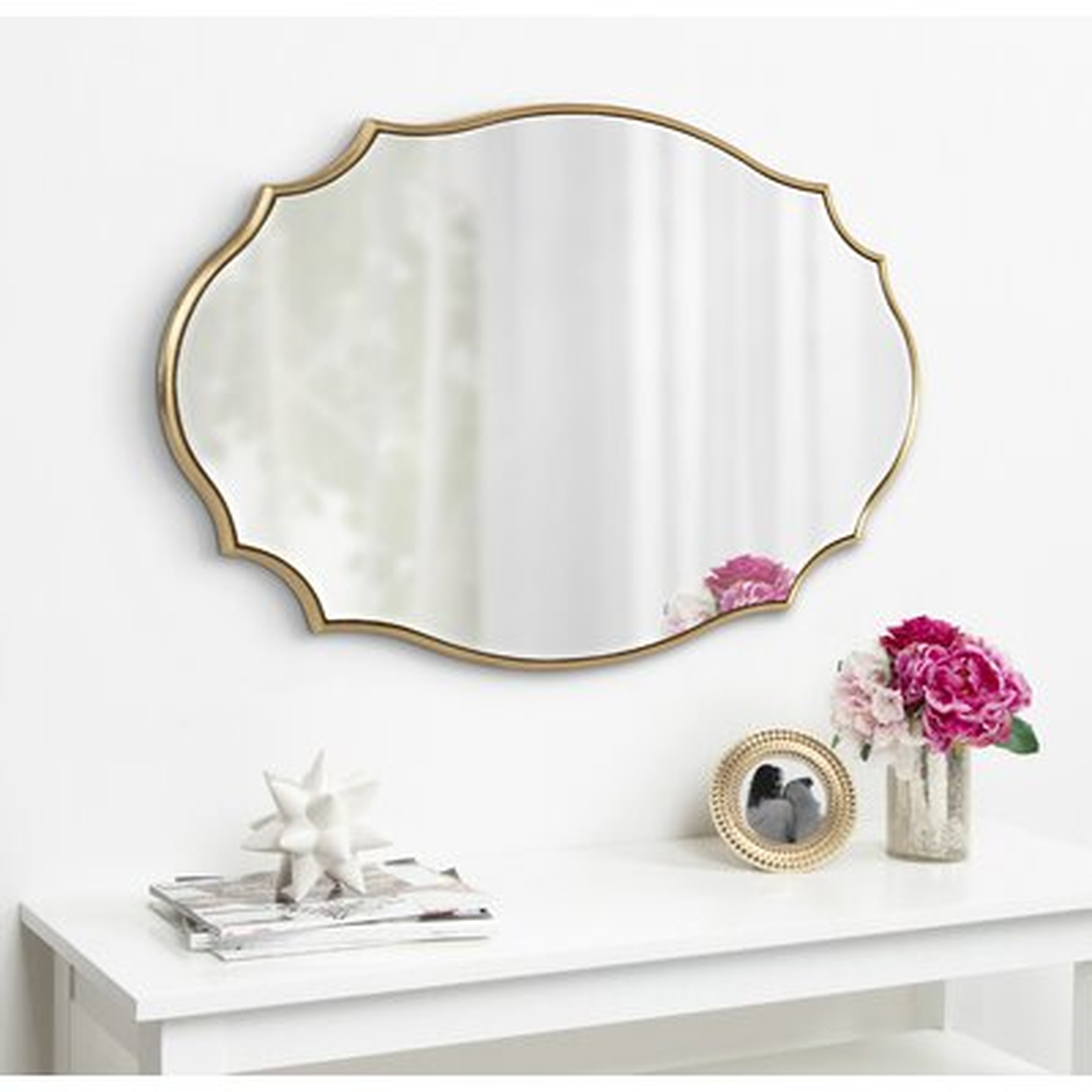 Galasso Leanna Scalloped Glam Beveled Wall Mirror - Wayfair