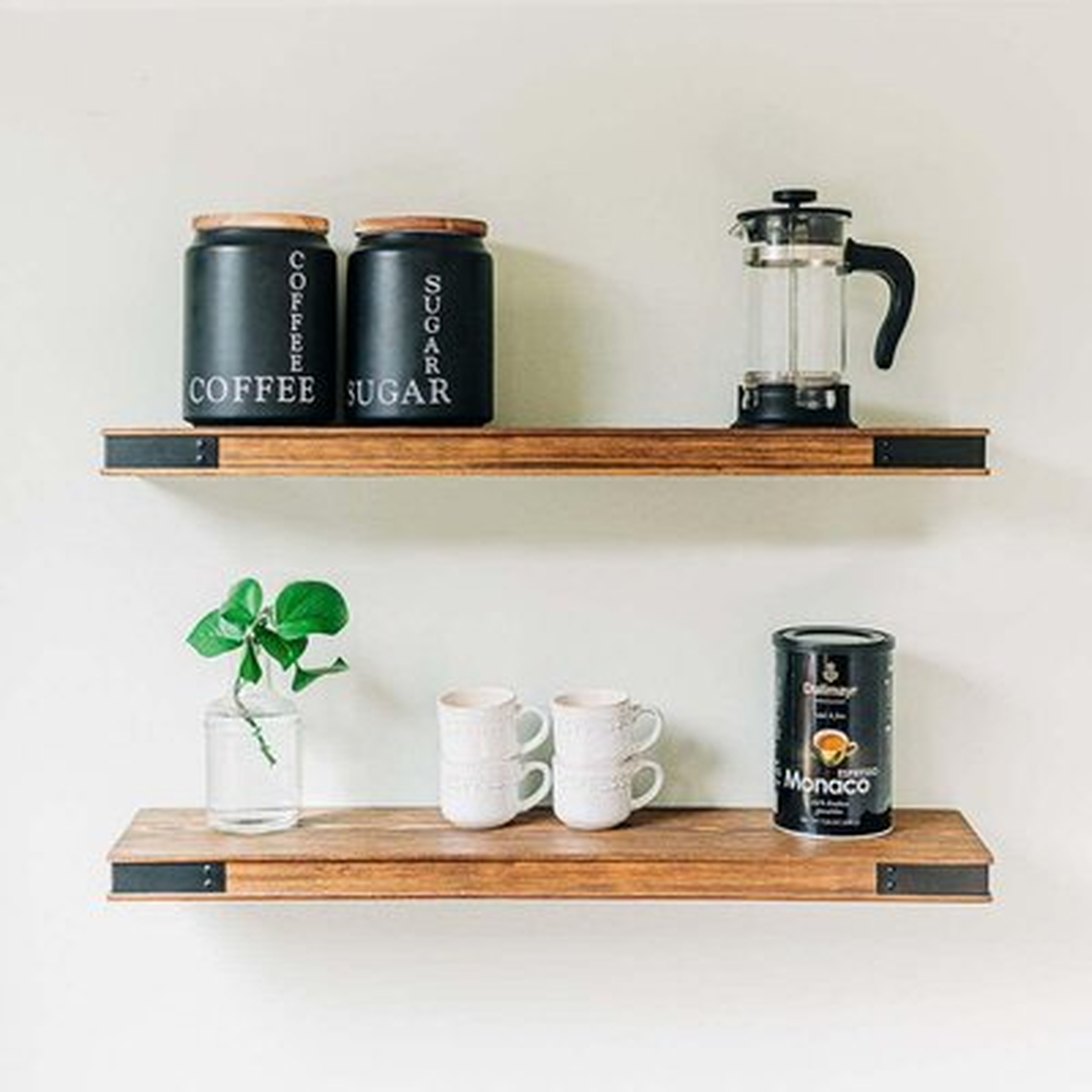 Rustic Farmhouse Shelves - Natural Floating Shelves, Easily Mounted | Perfect Rustic Floating Shelves For Bathroom, Kitchen  Bedroom - Wayfair