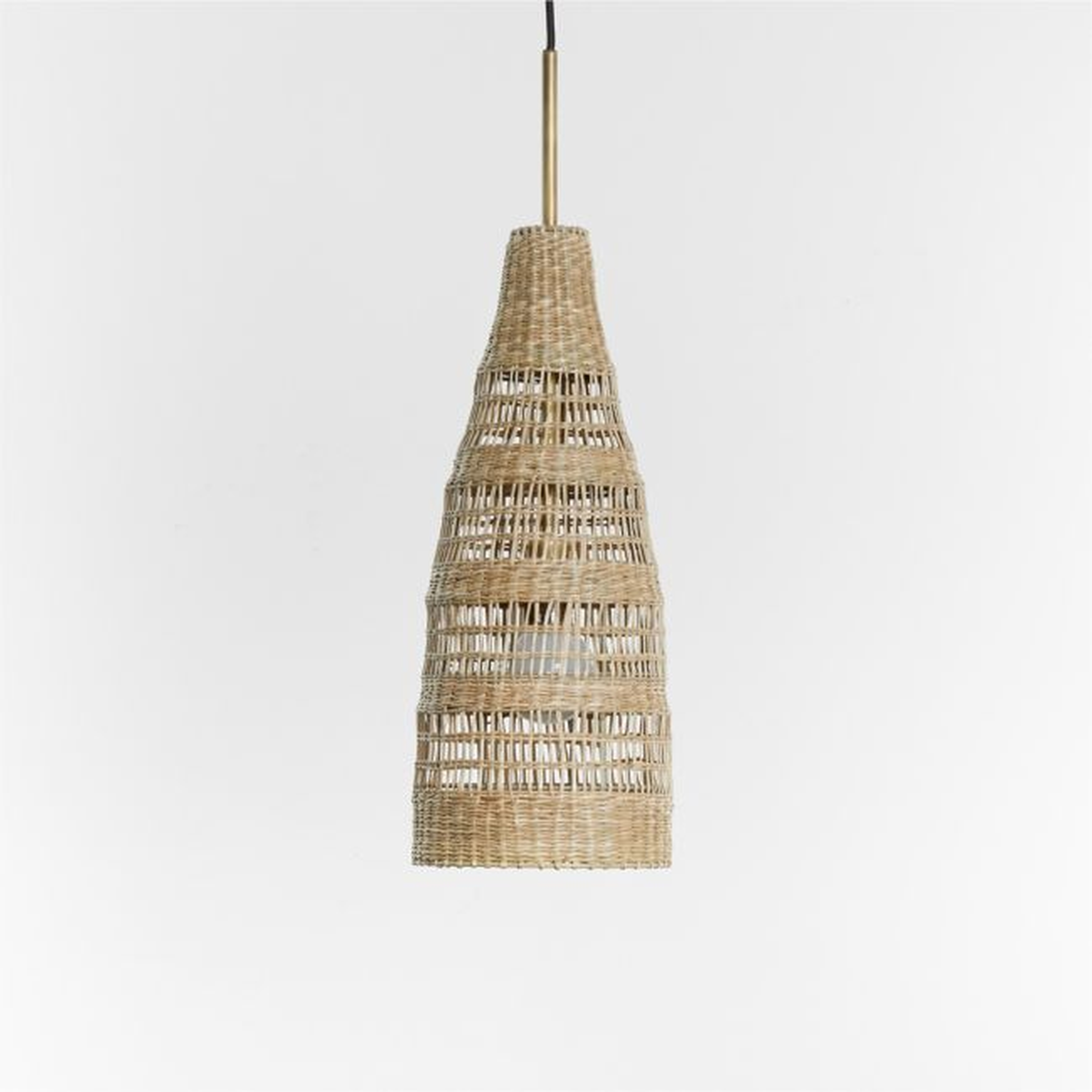 Nossa Small Natural Woven Pendant Light - Crate and Barrel