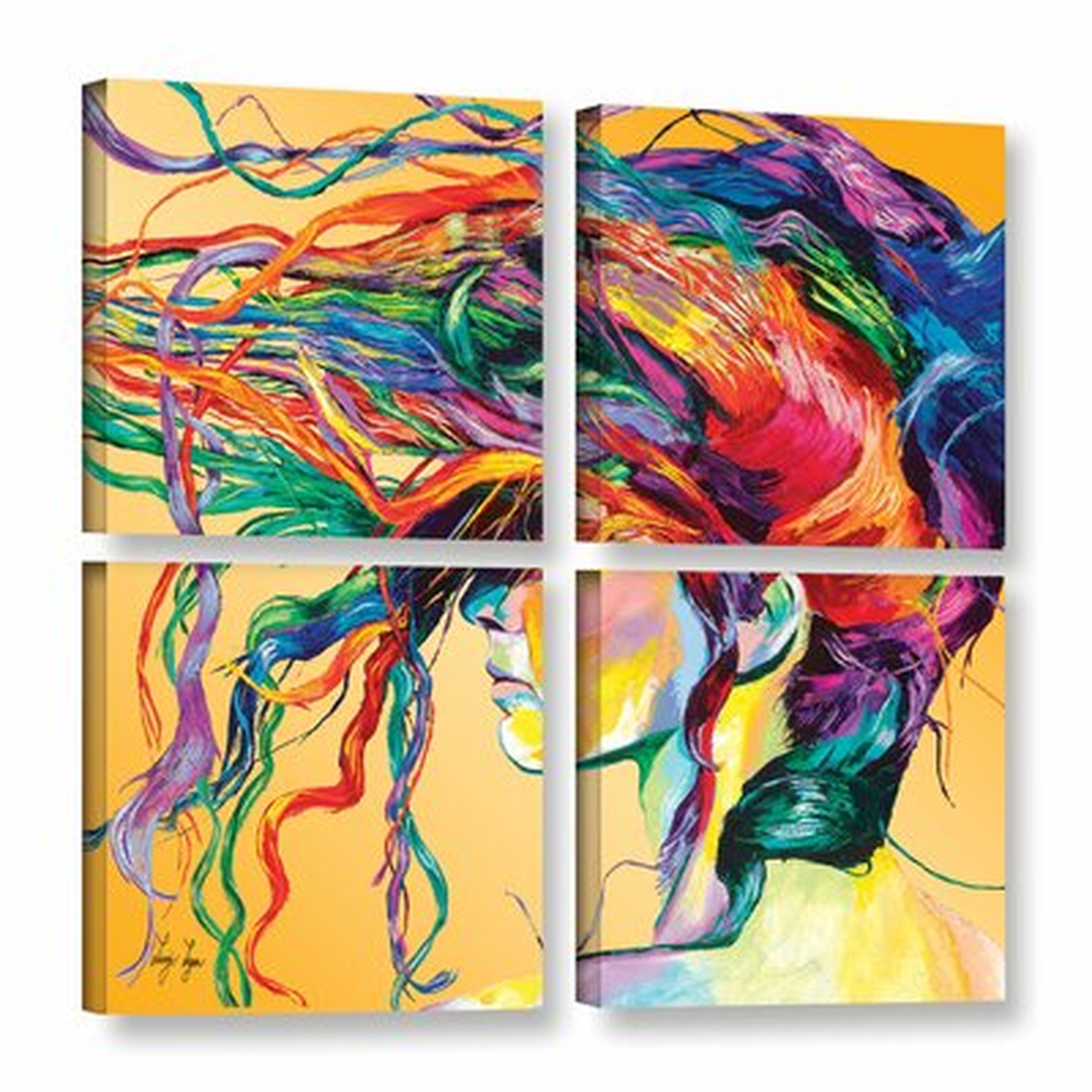 'Windswept' Multi-Piece Image on Wrapped Canvas - Wayfair