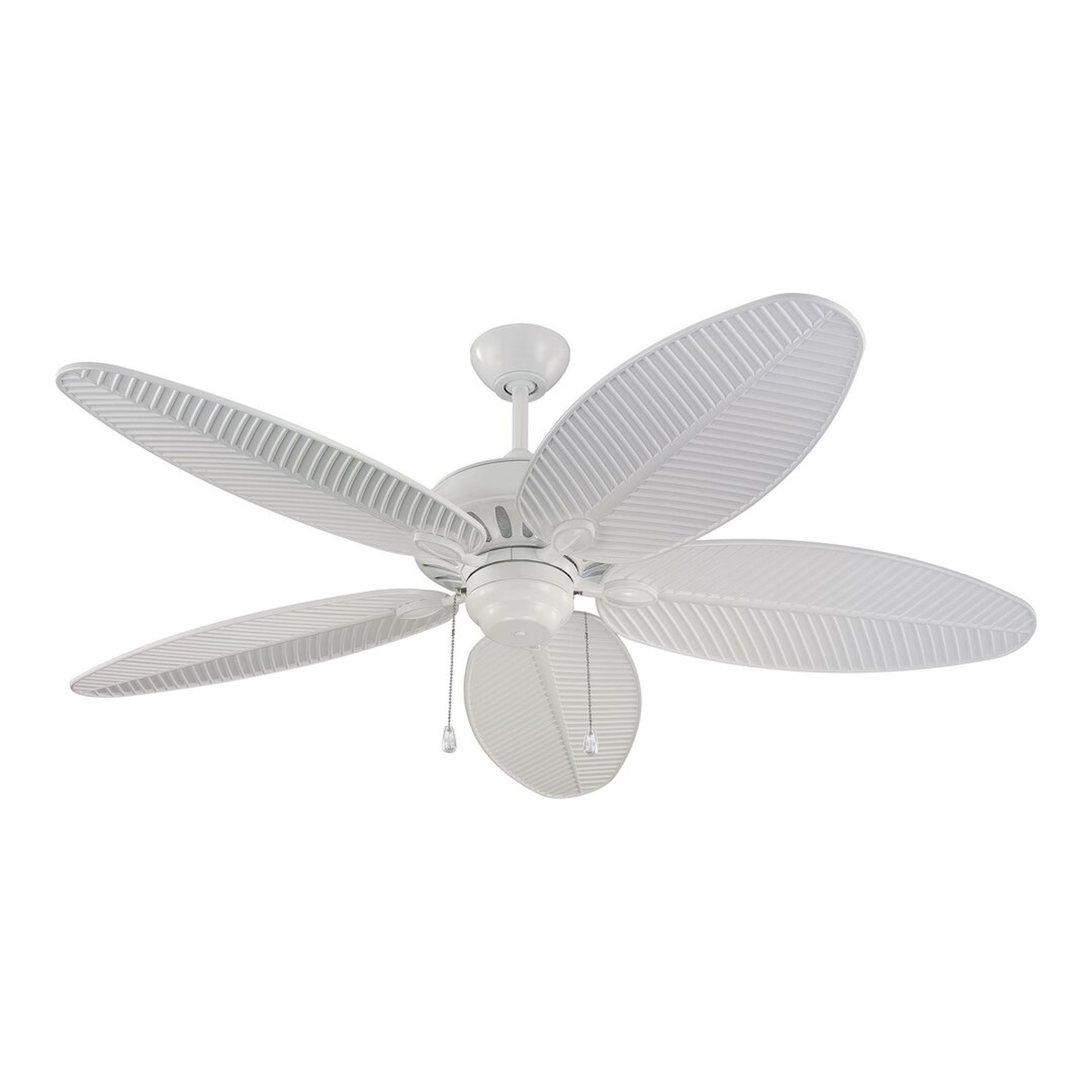 "Monte Carlo Fan Company 52"" Cruise 5 - Blade Outdoor Leaf Blade Ceiling Fan with Pull Chain" - Perigold