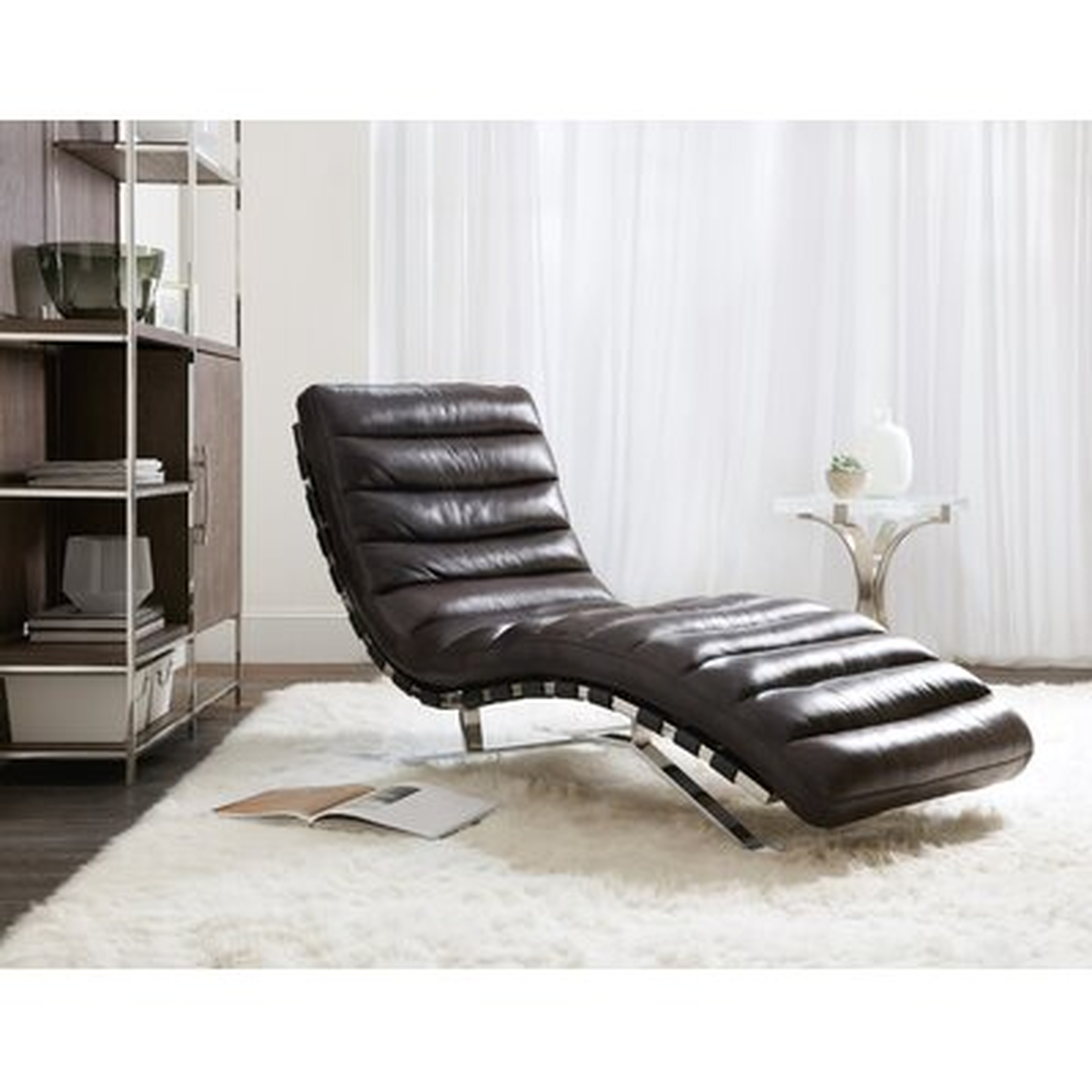 Caddock Leather Chaise Lounge - Wayfair