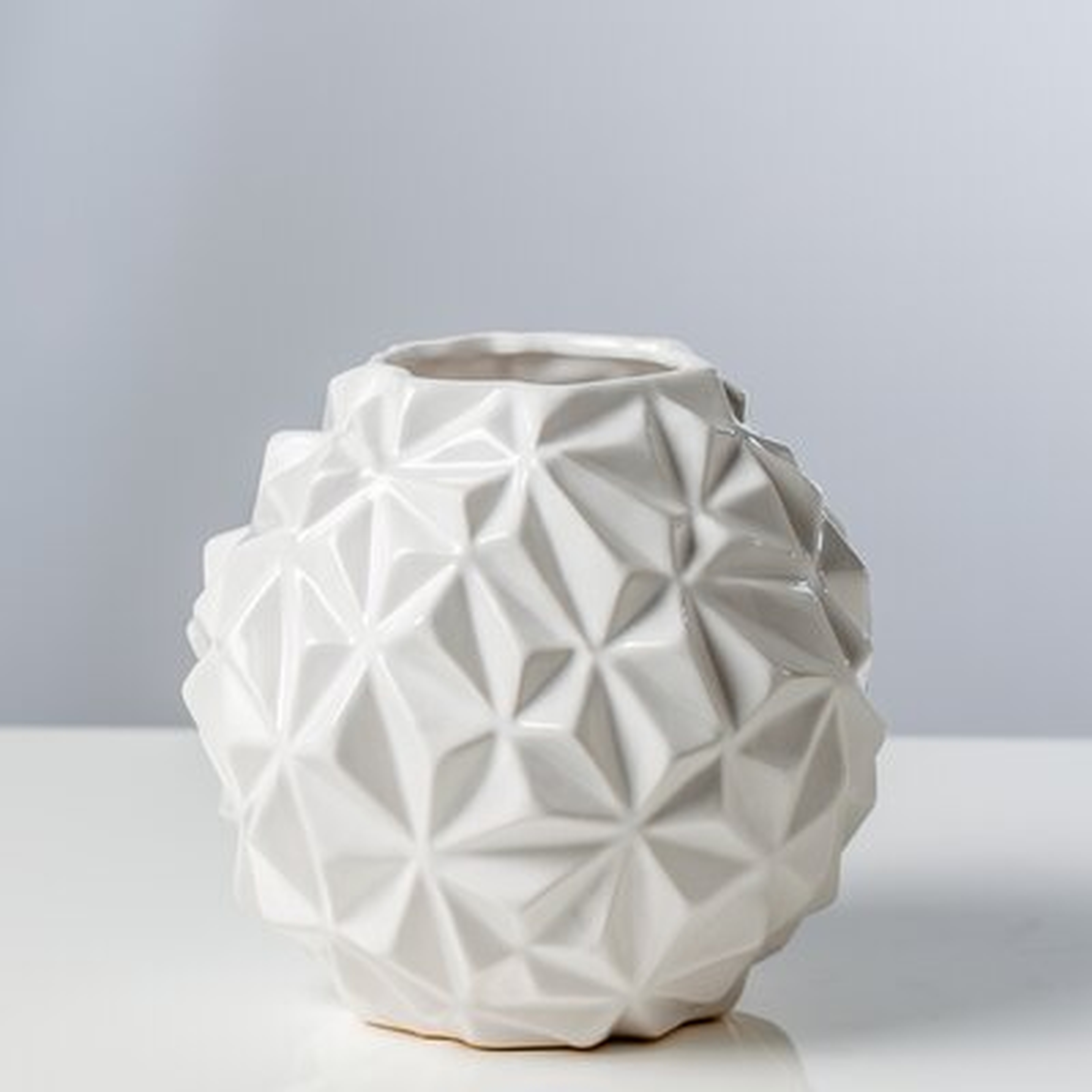Carneal White Ceramic Table Vase - Wayfair