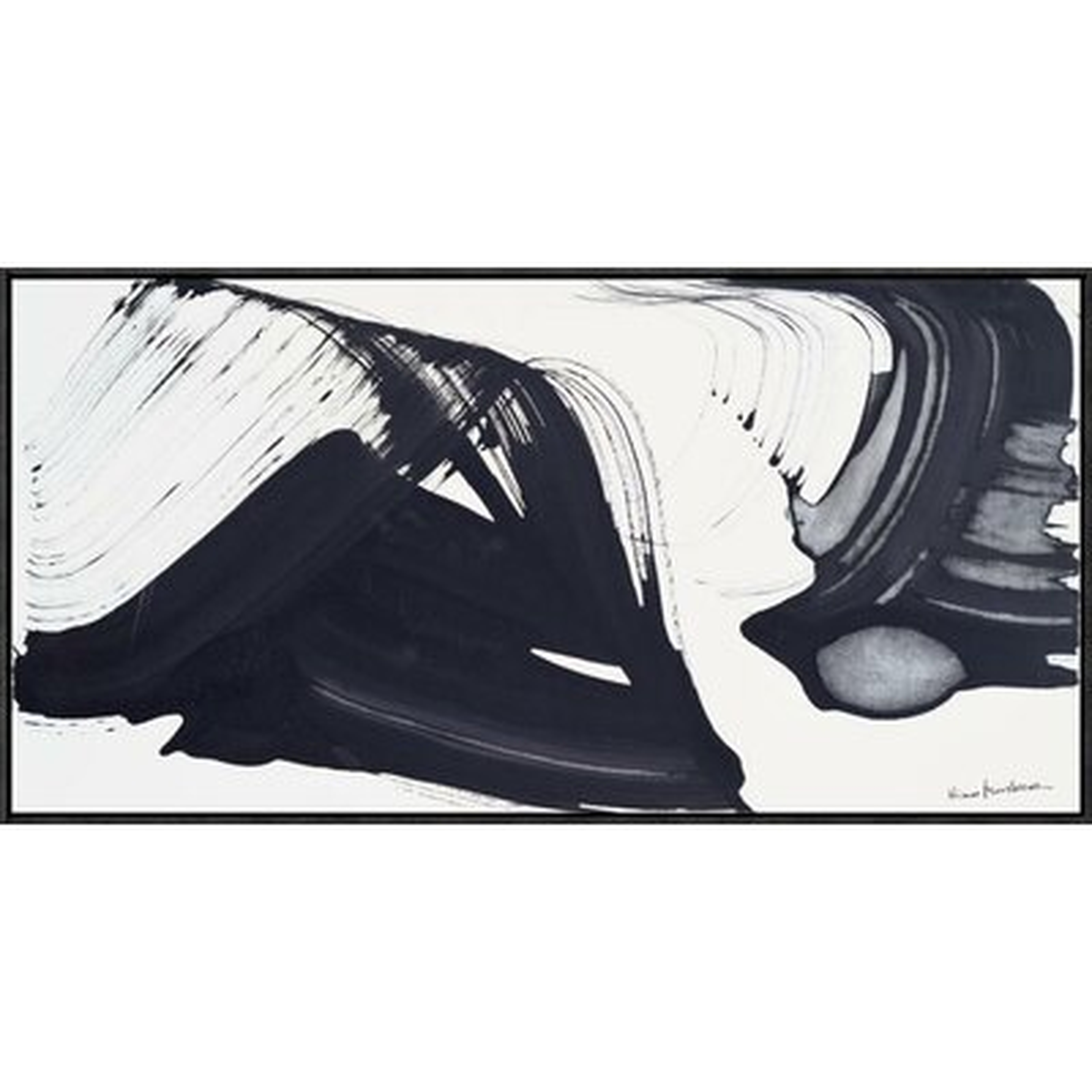 '1996 Venerdi 12 Aprile' by Nino Mustica Framed Painting Print on Canvas - AllModern
