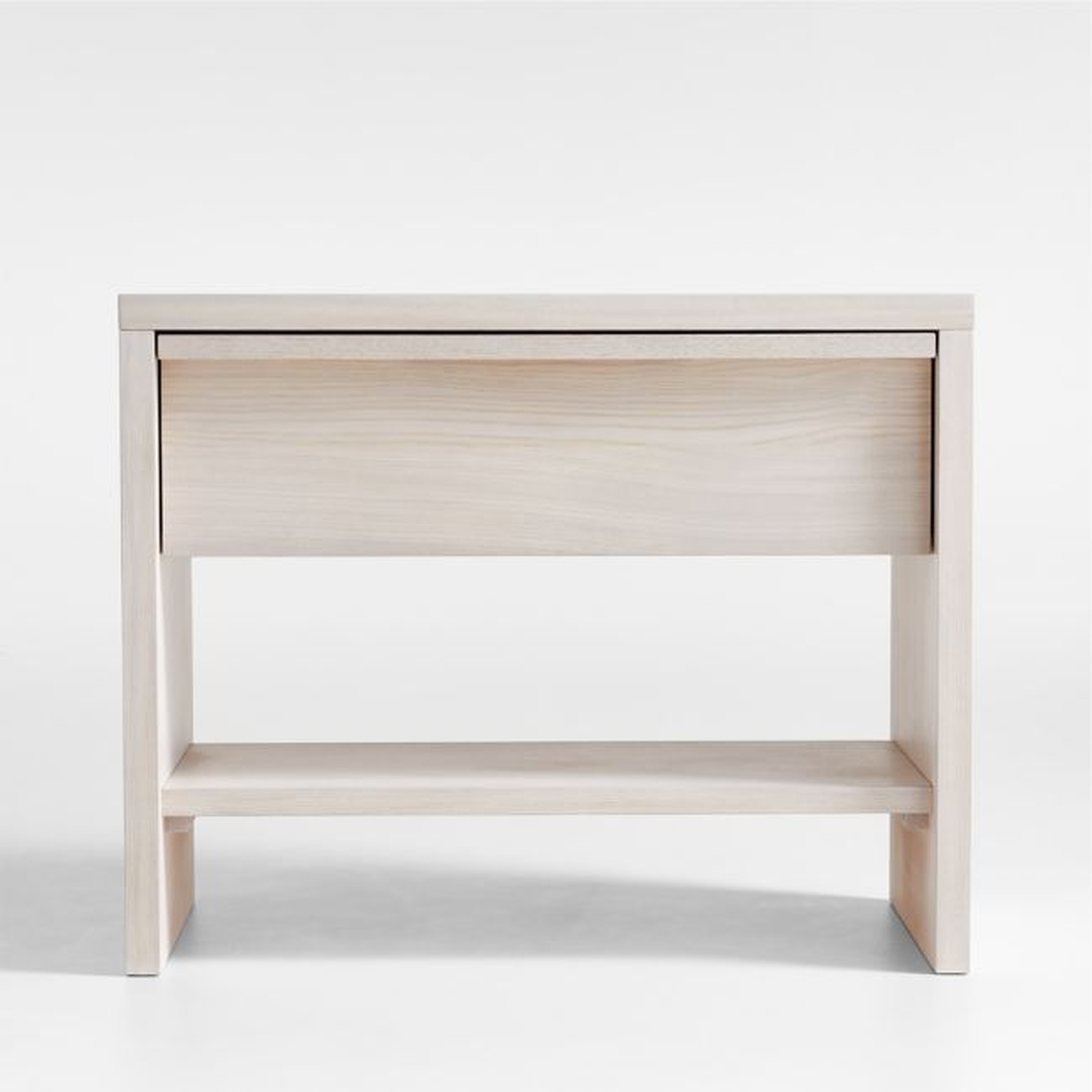 Clemente 30" Whitewashed Ash Charging Nightstand - Crate and Barrel