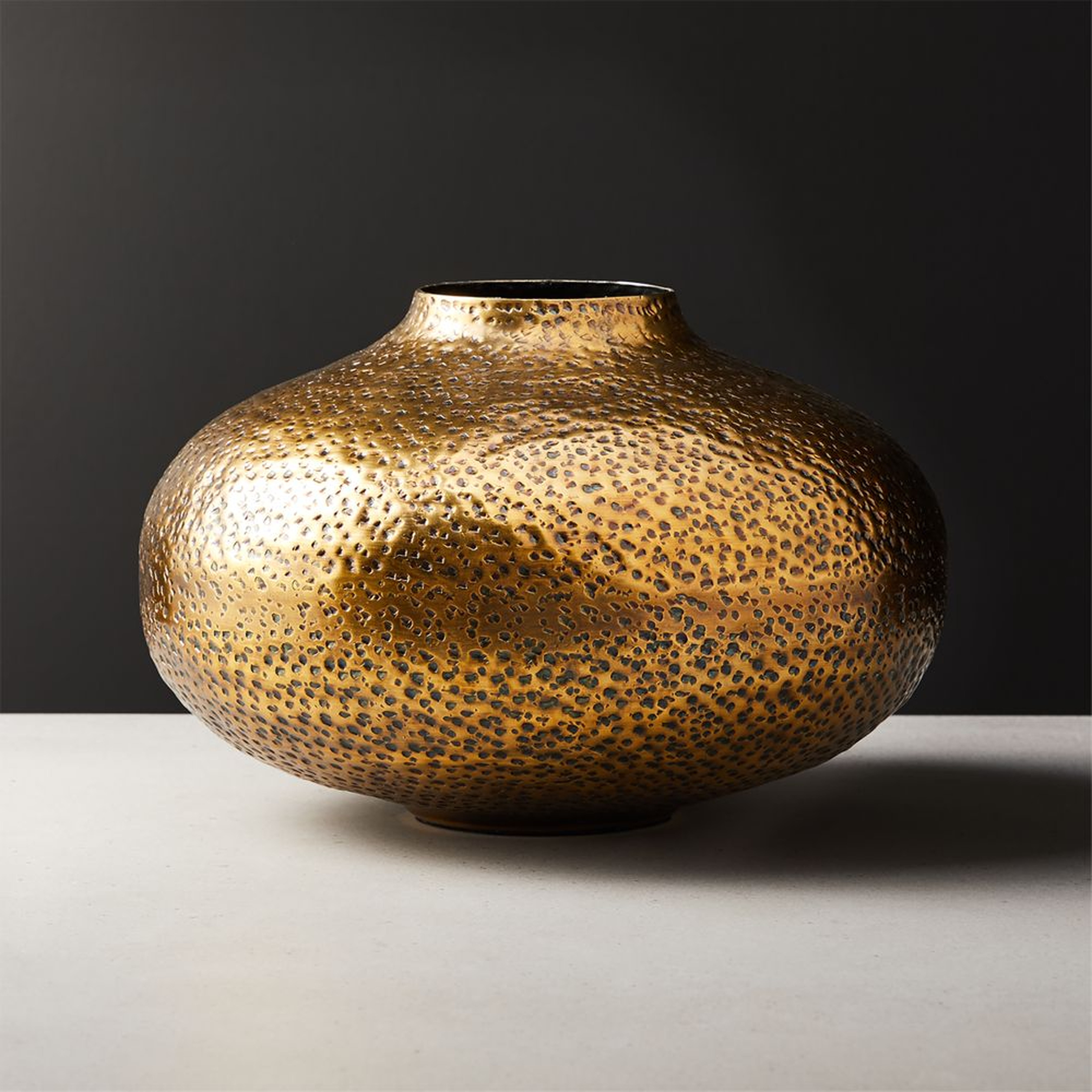 Etna Brass Vase - CB2