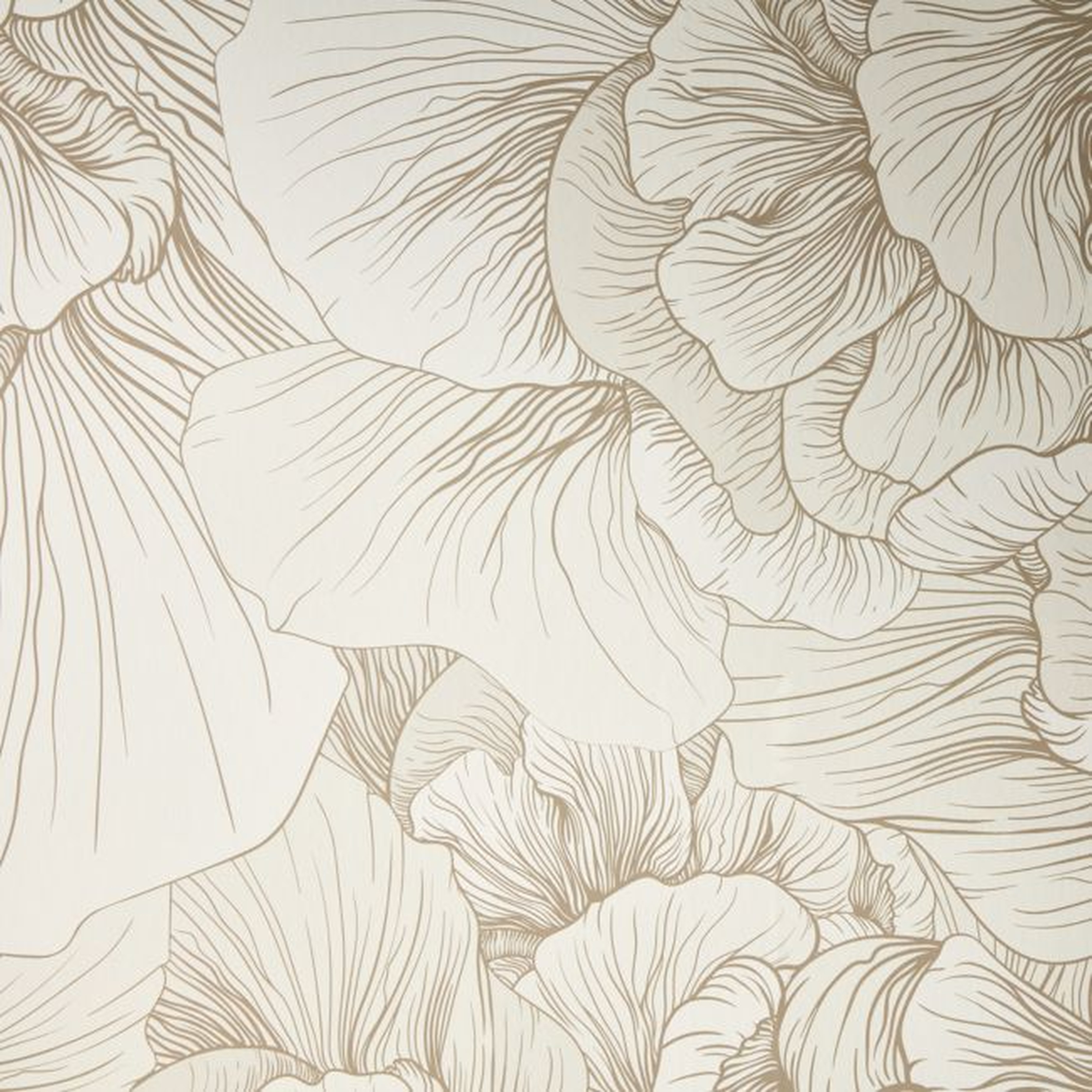 Venation Ivory Floral Wallpaper - CB2