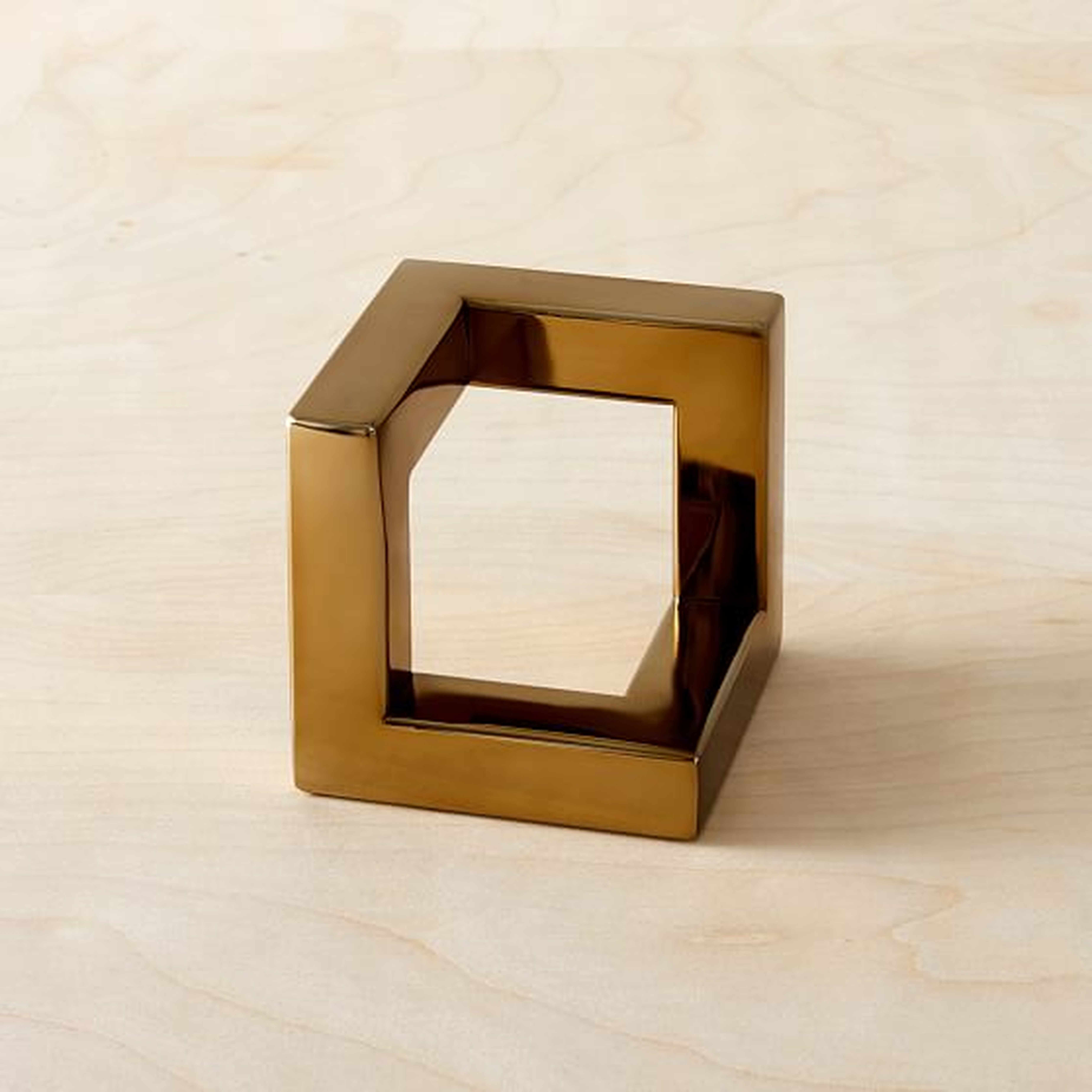 Cast Metal Cube Object - West Elm