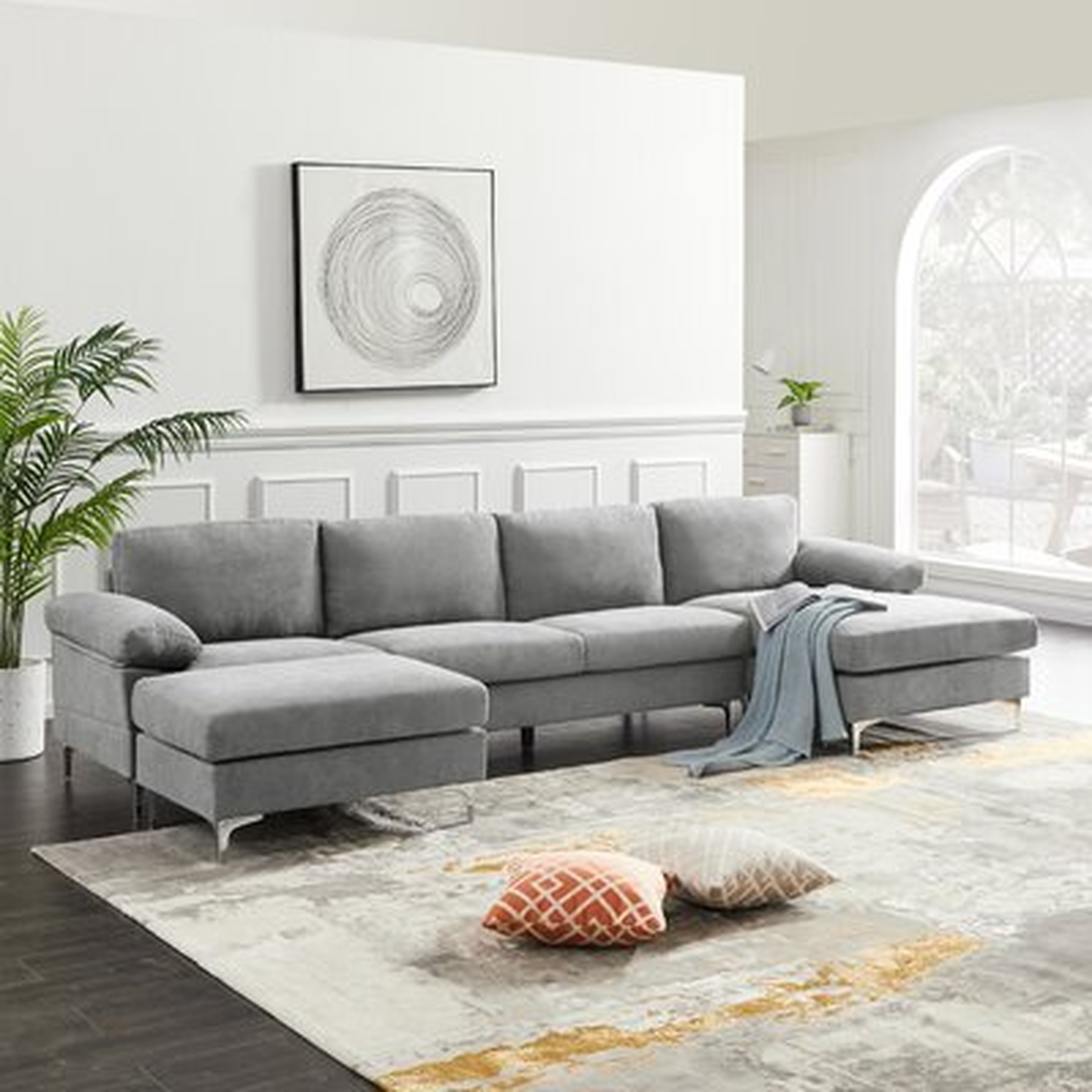Aalam 52.3" Wide Reversible Corner Sectional with Ottoman - Wayfair
