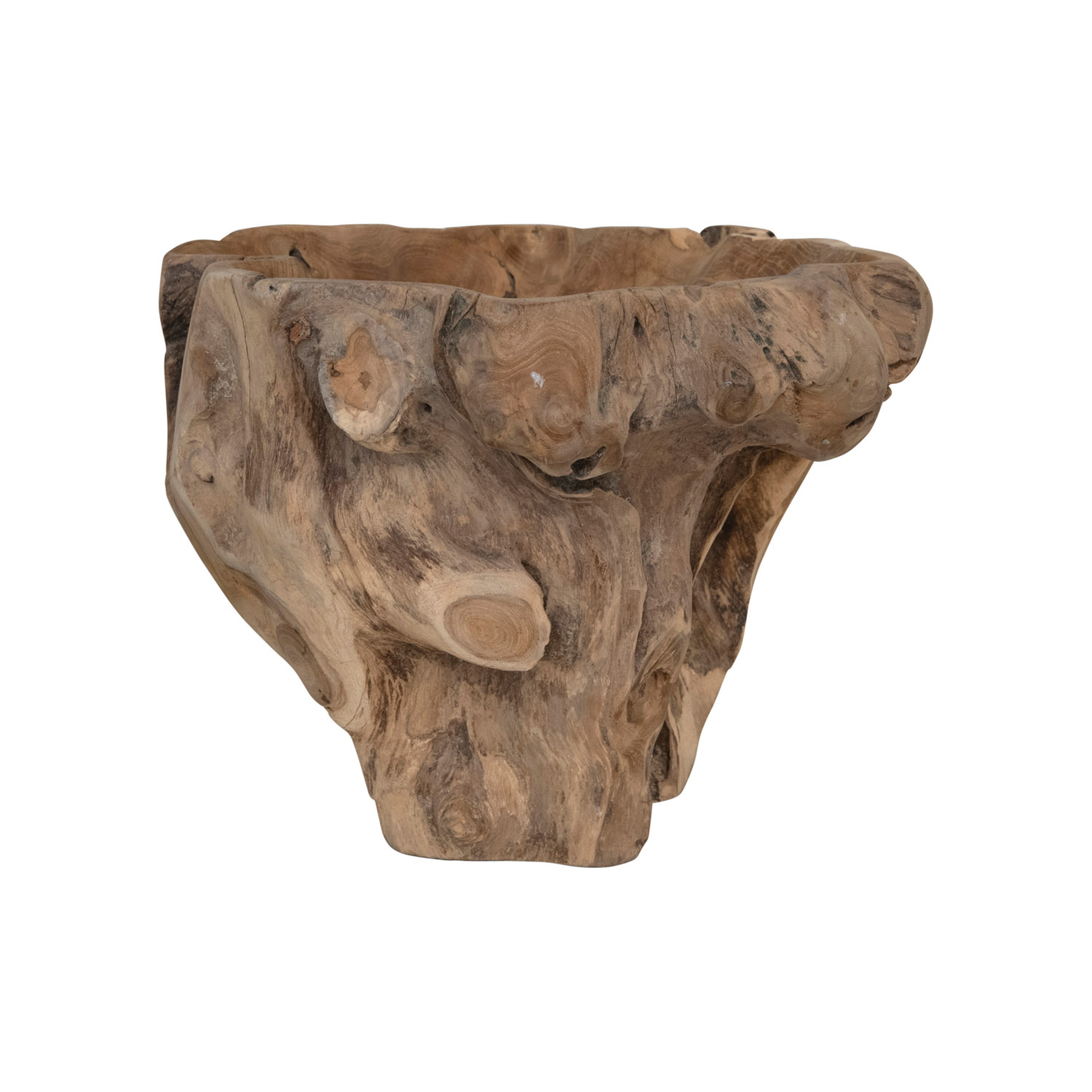 Decorative Teakwood Bowl - Creative Co-Op