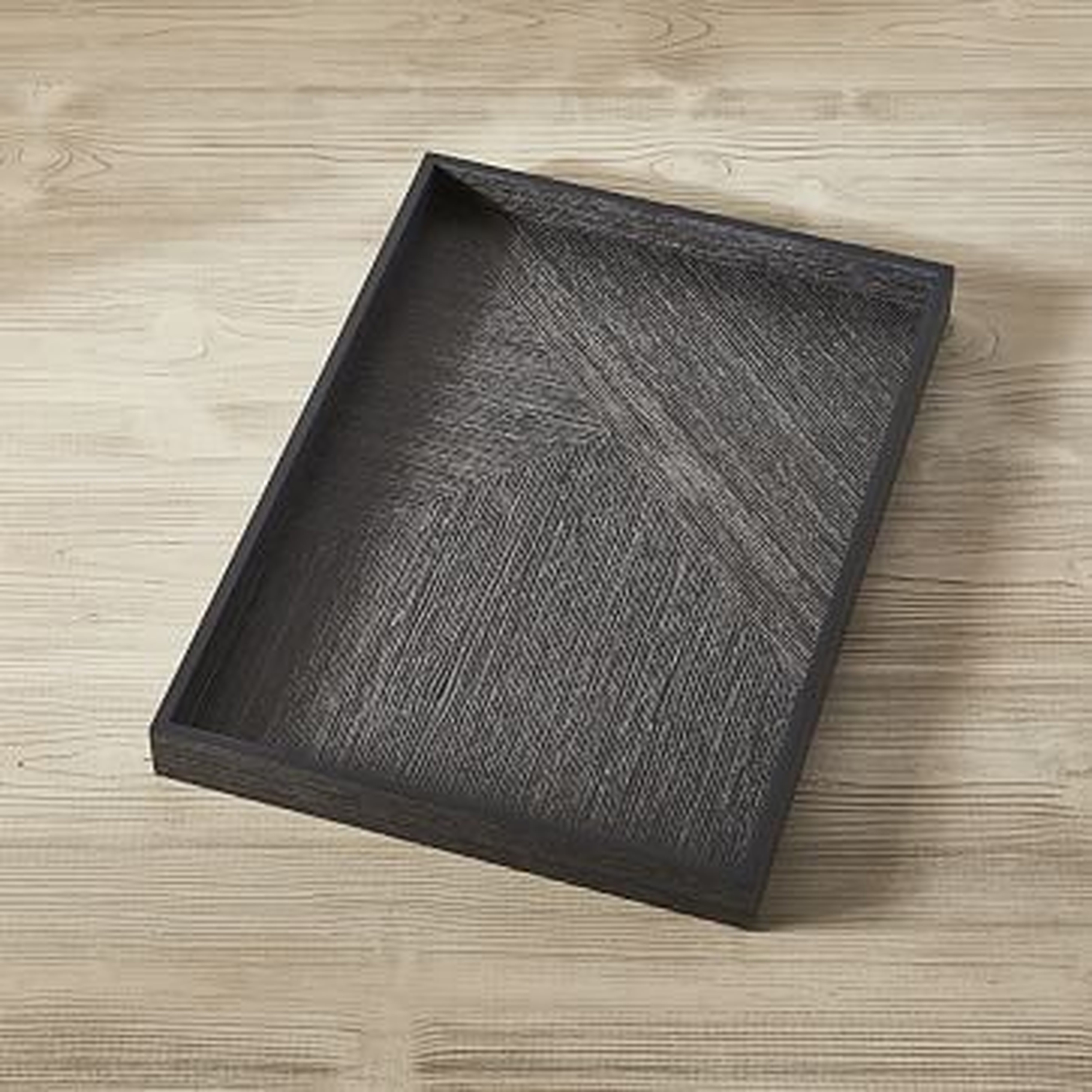 Modern Marquetry Tray, Rectangle, 16"x20", Black - West Elm