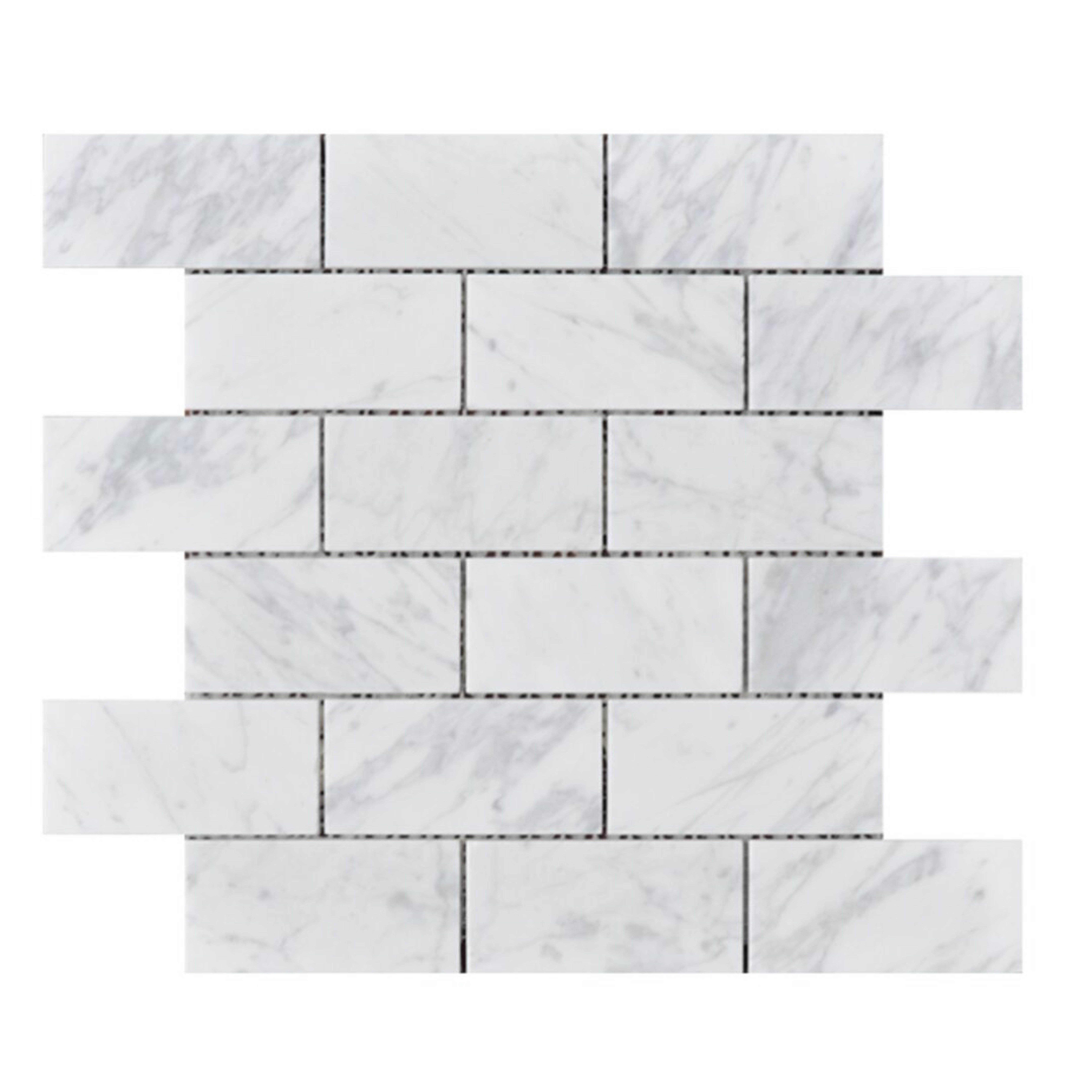 "Porpora 12"" x 12"" Marble Brick Joint Mosaic Wall & Floor Tile" - Perigold