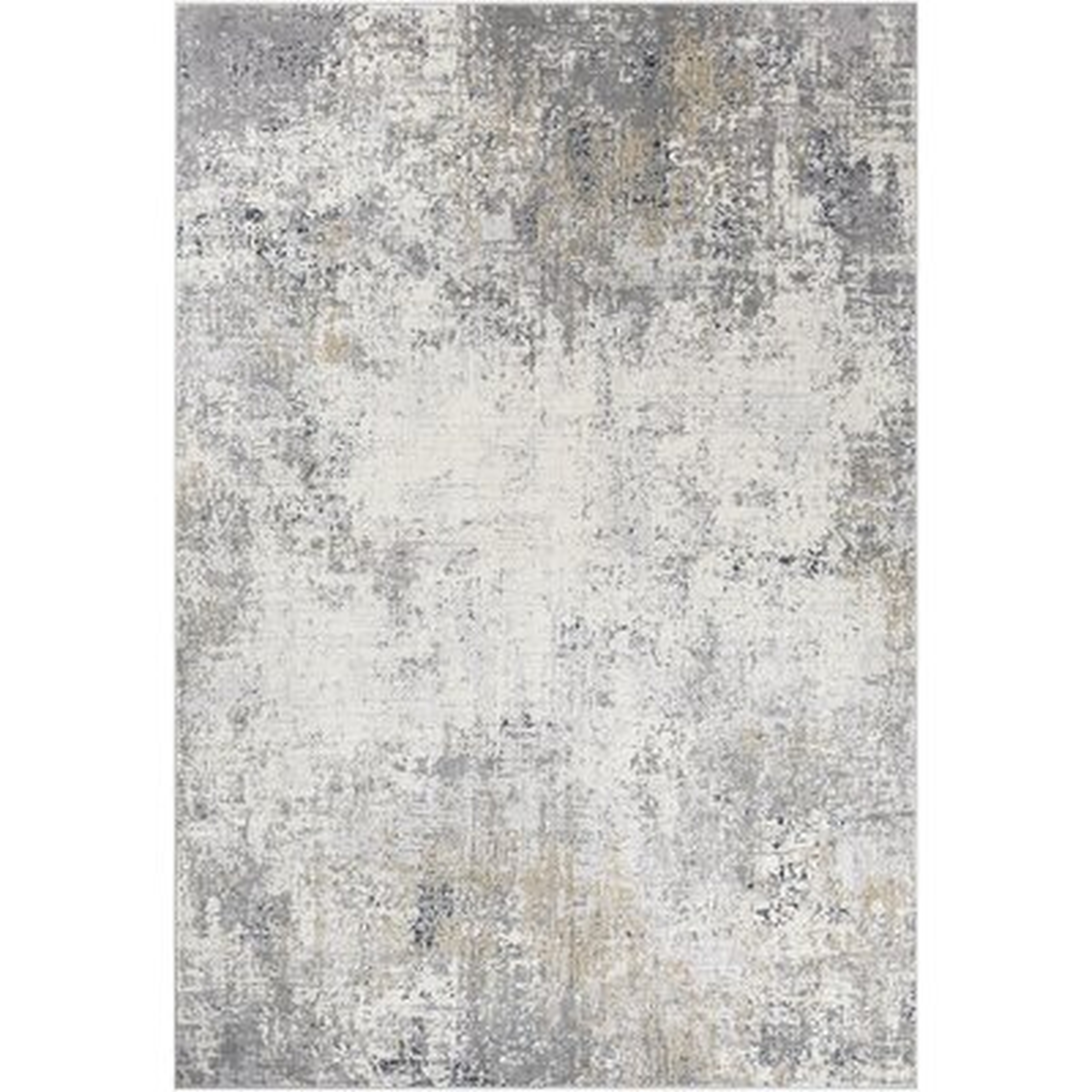 Adelene Abstract Ivory/Gray Area Rug - Wayfair
