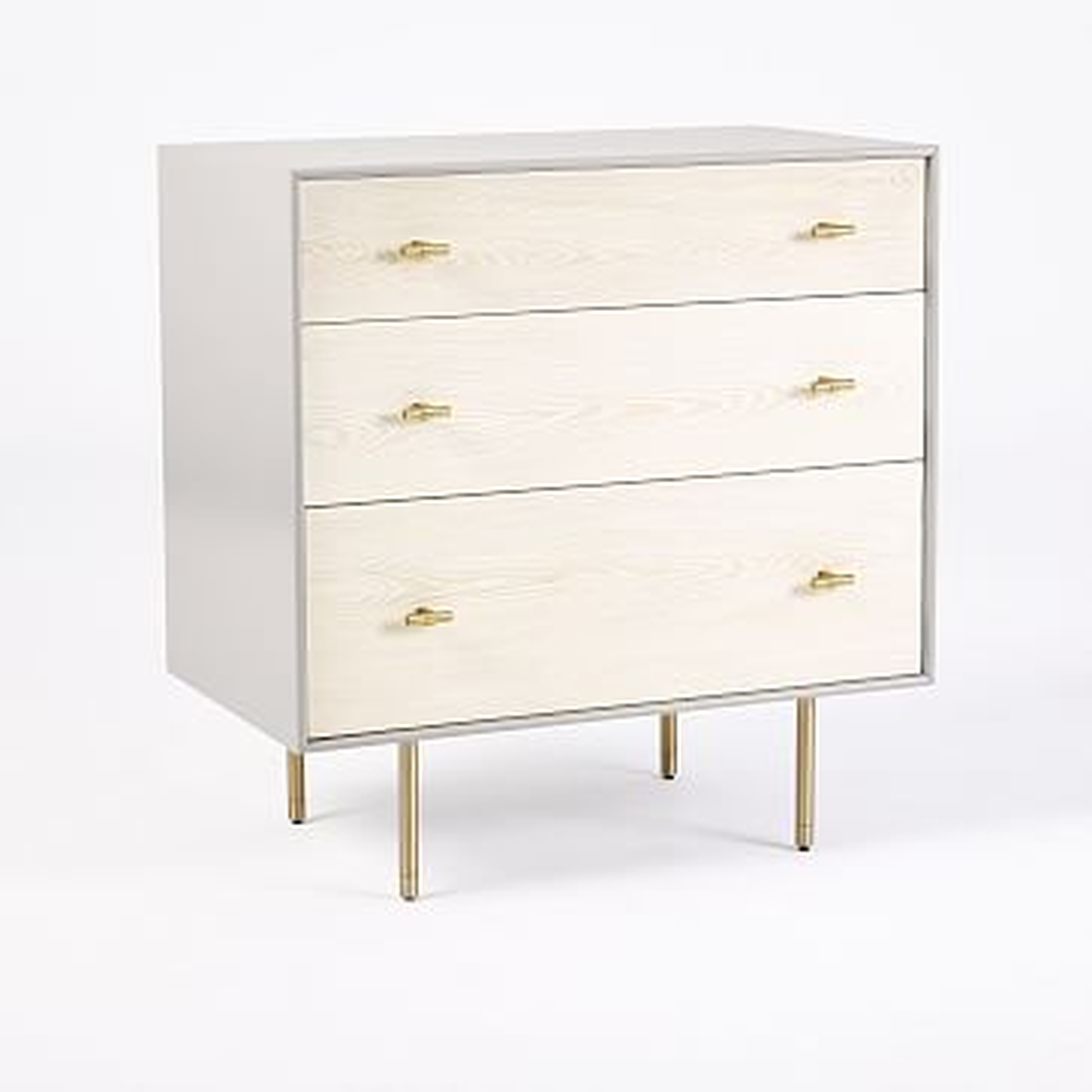 Modernist Wood + Lacquer 3-Drawer Dresser - Winter Wood - West Elm