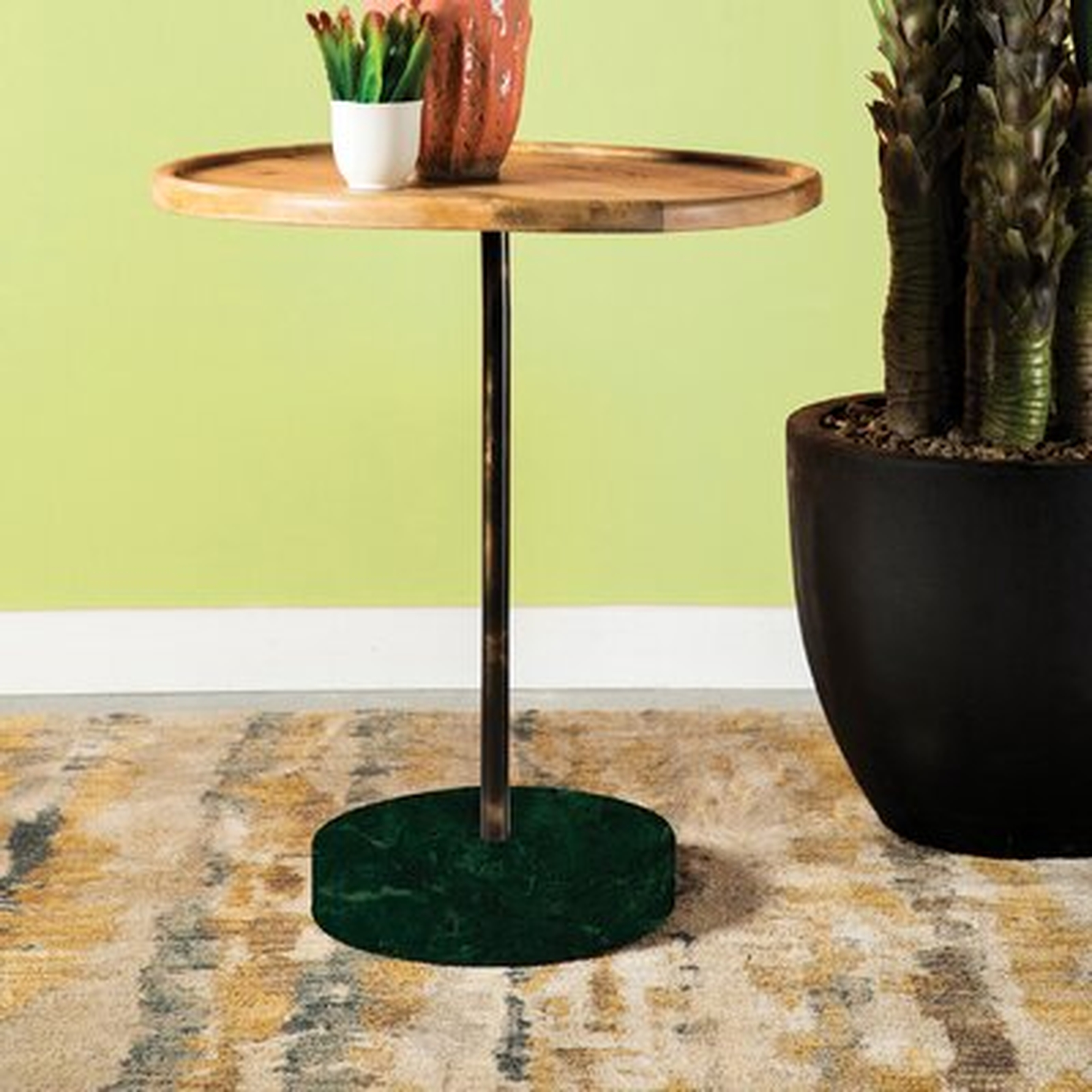 Jamarcus Solid Wood Pedestal End Table - Wayfair