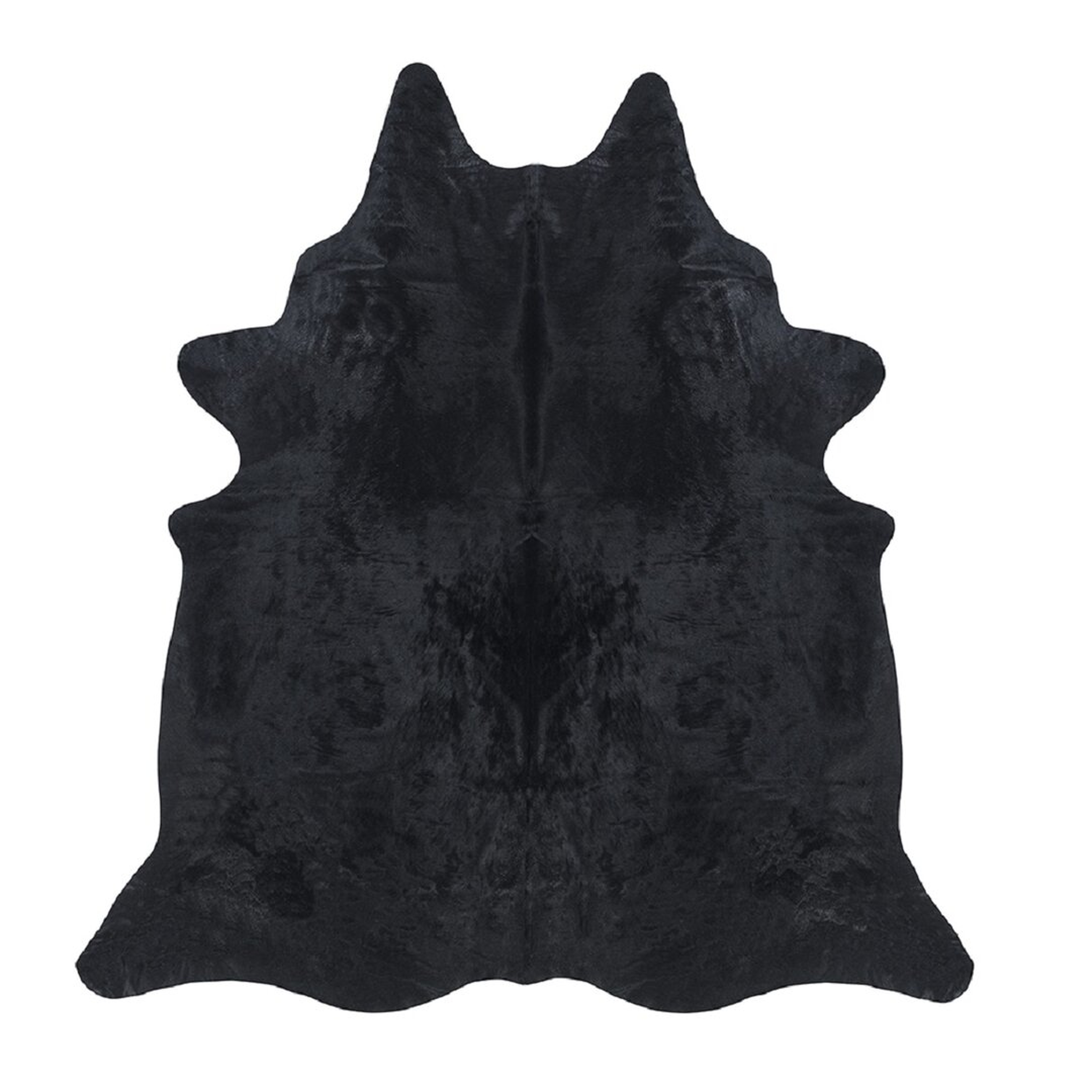 Saddlemans Dyed Cowhide Black Area Rug - Perigold