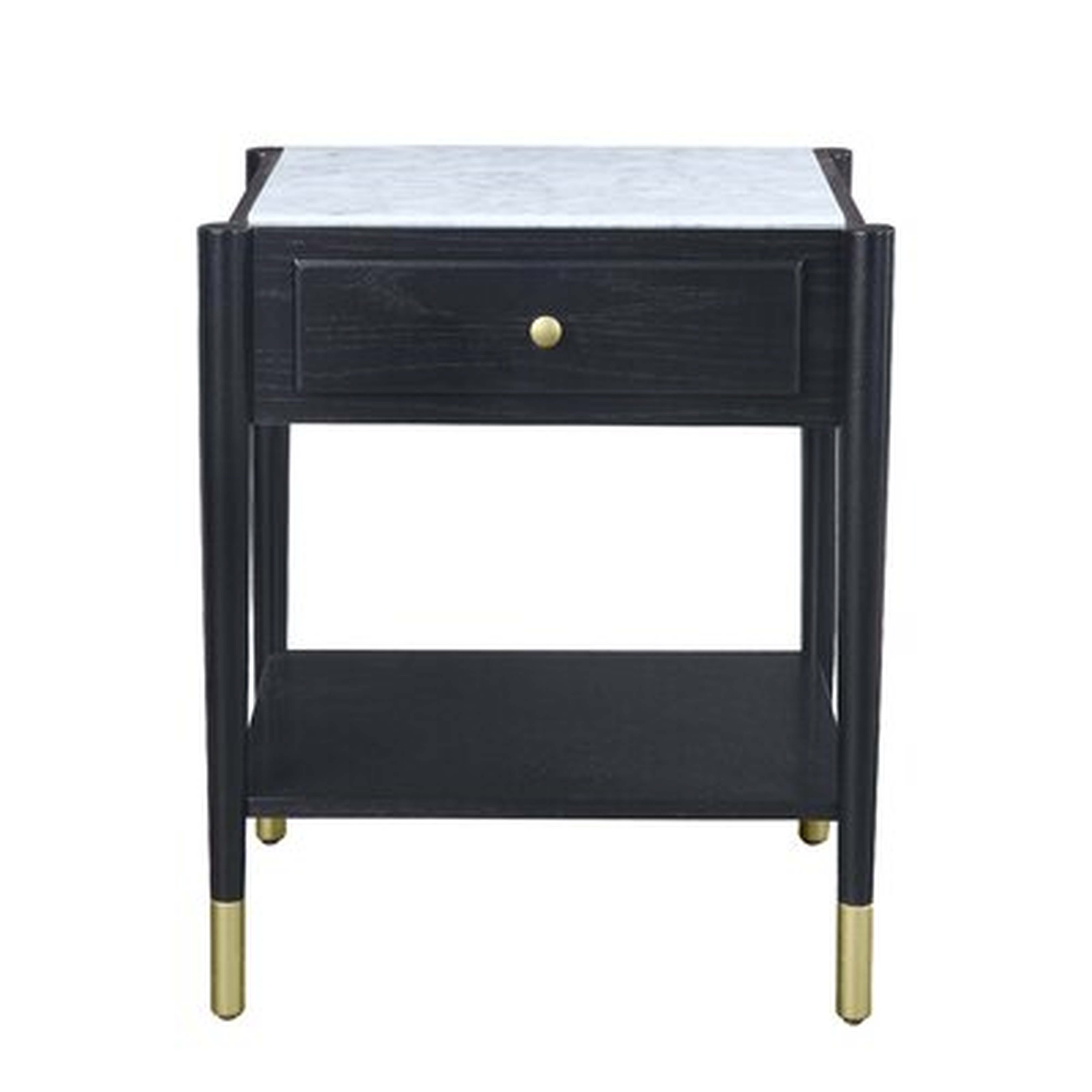Wiebe Marble Top End Table with Storage - Wayfair