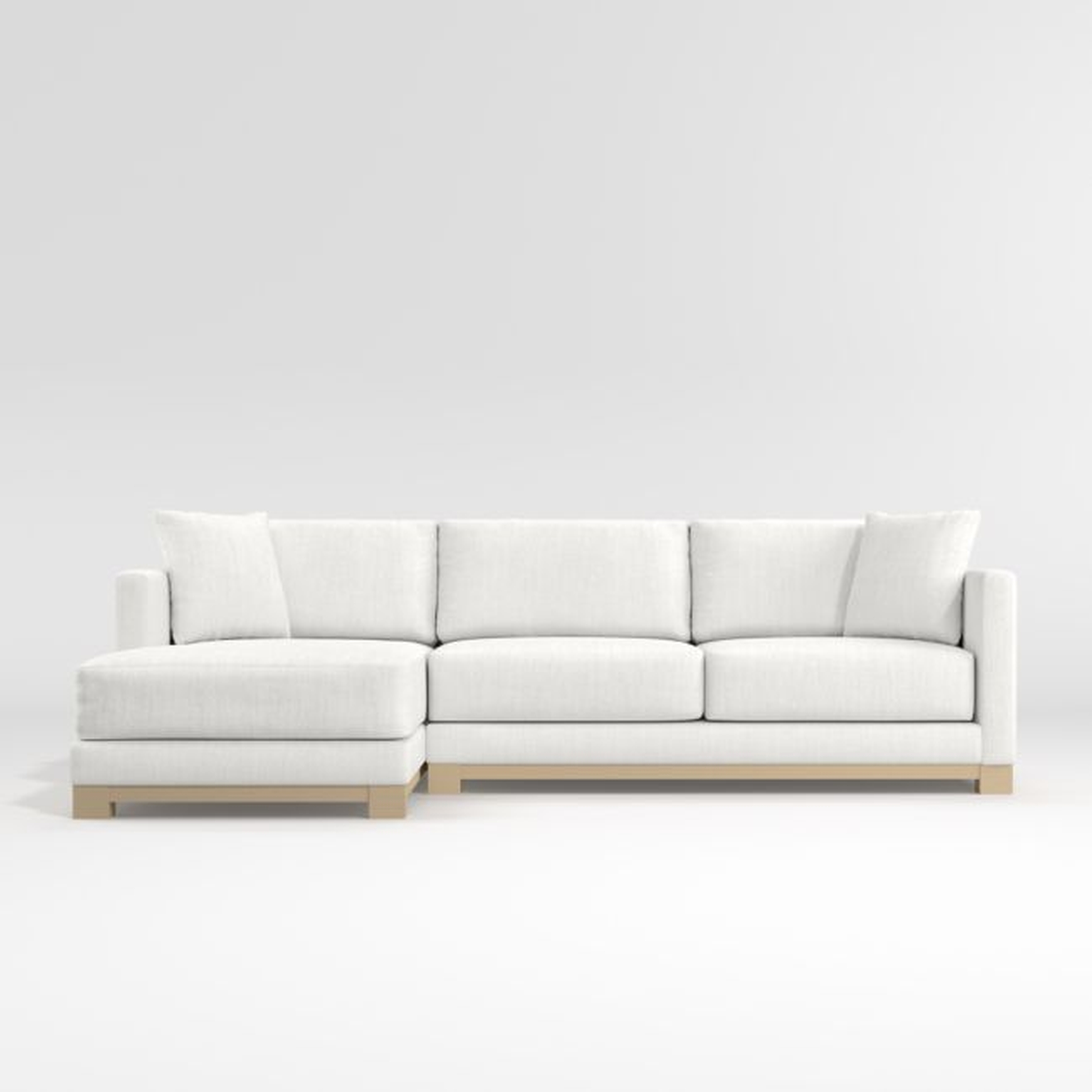 Gather Wood Base 2-Piece Sectional Sofa - Crate and Barrel