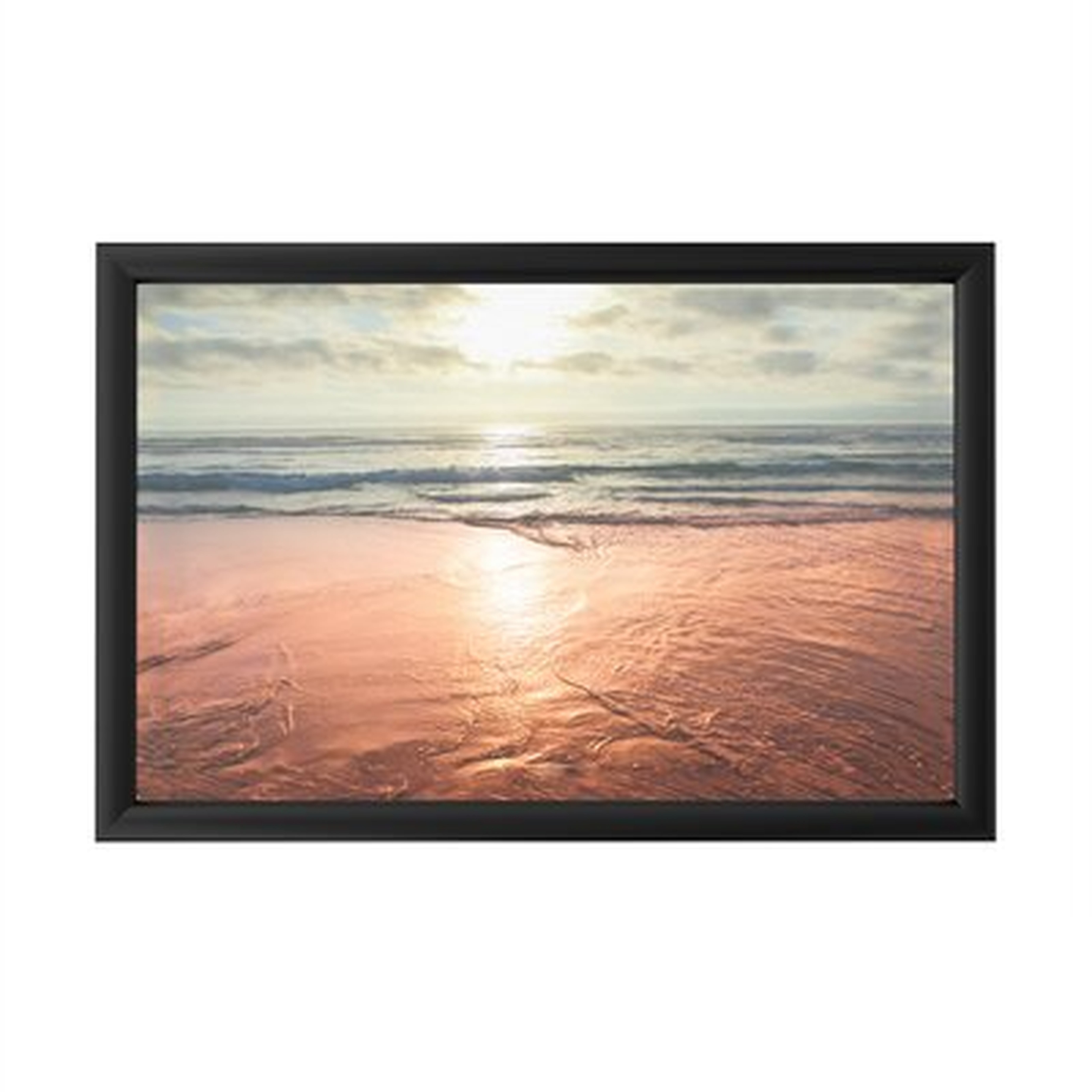 Sunset Beach Reflections by Ariane Moshayedi - Picture Frame Print - Wayfair