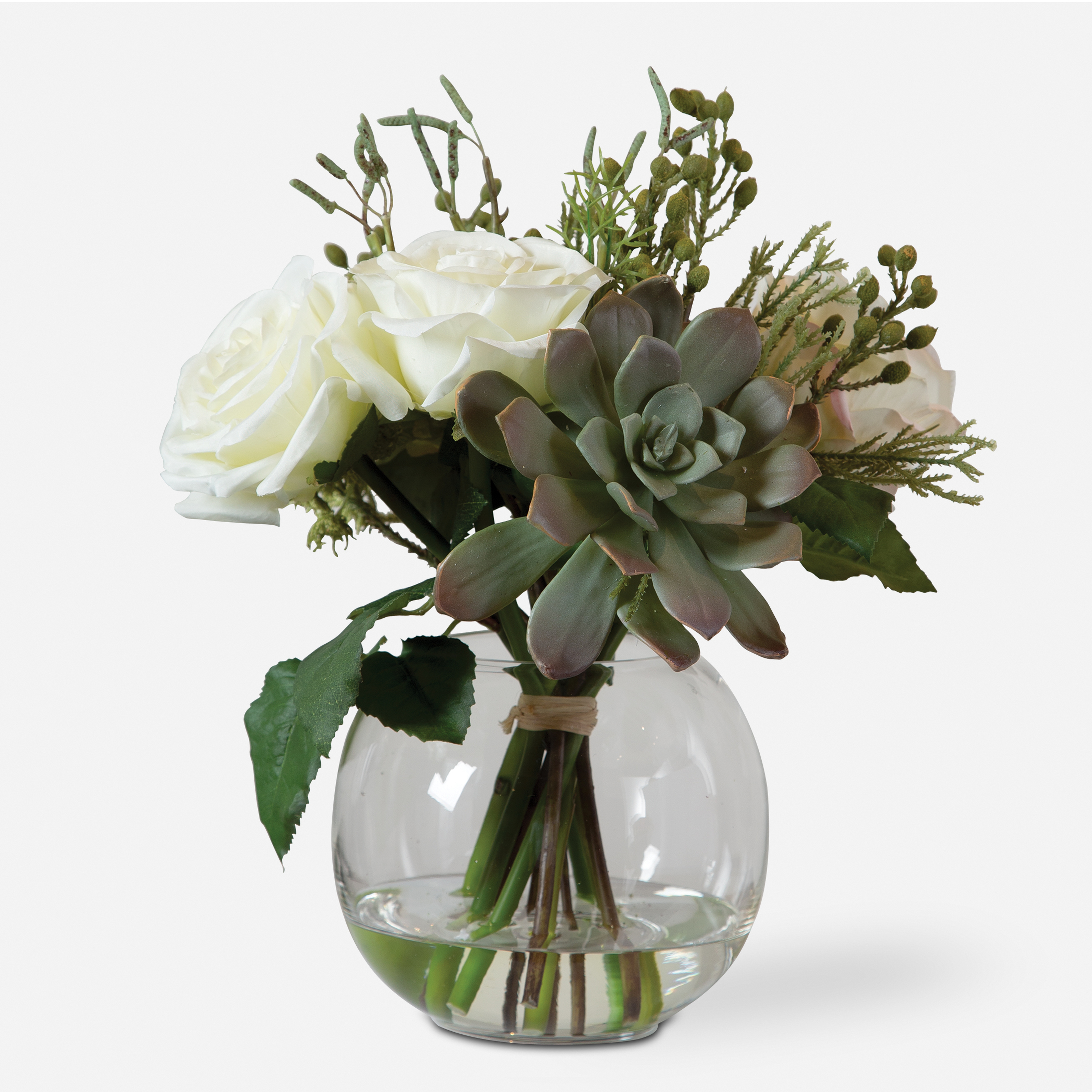 Belmonte Floral Bouquet & Vase - Uttermost