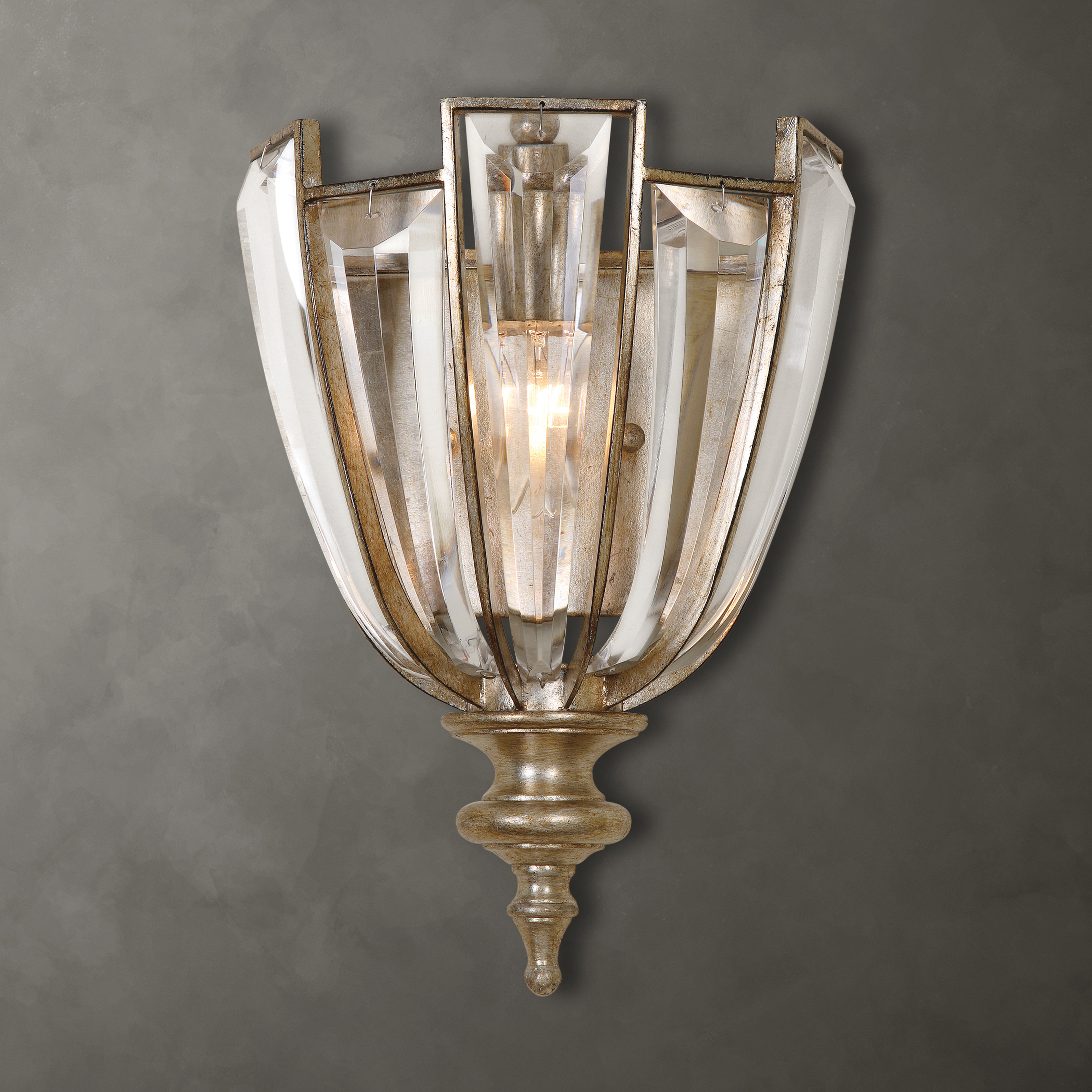 Vicentina 1 Light Crystal Wall Sconce - Uttermost