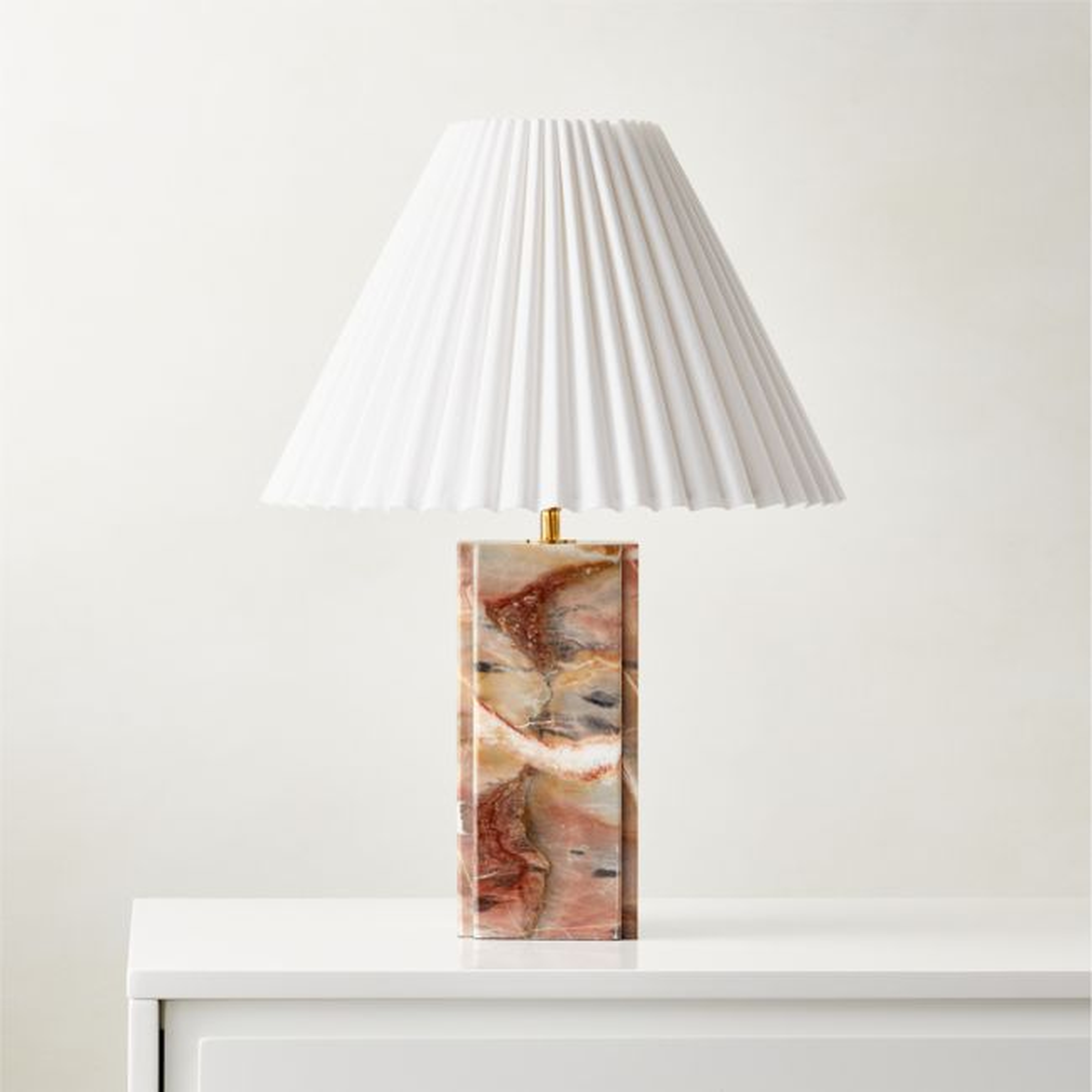 Bianca Red Marble Table Lamp - CB2