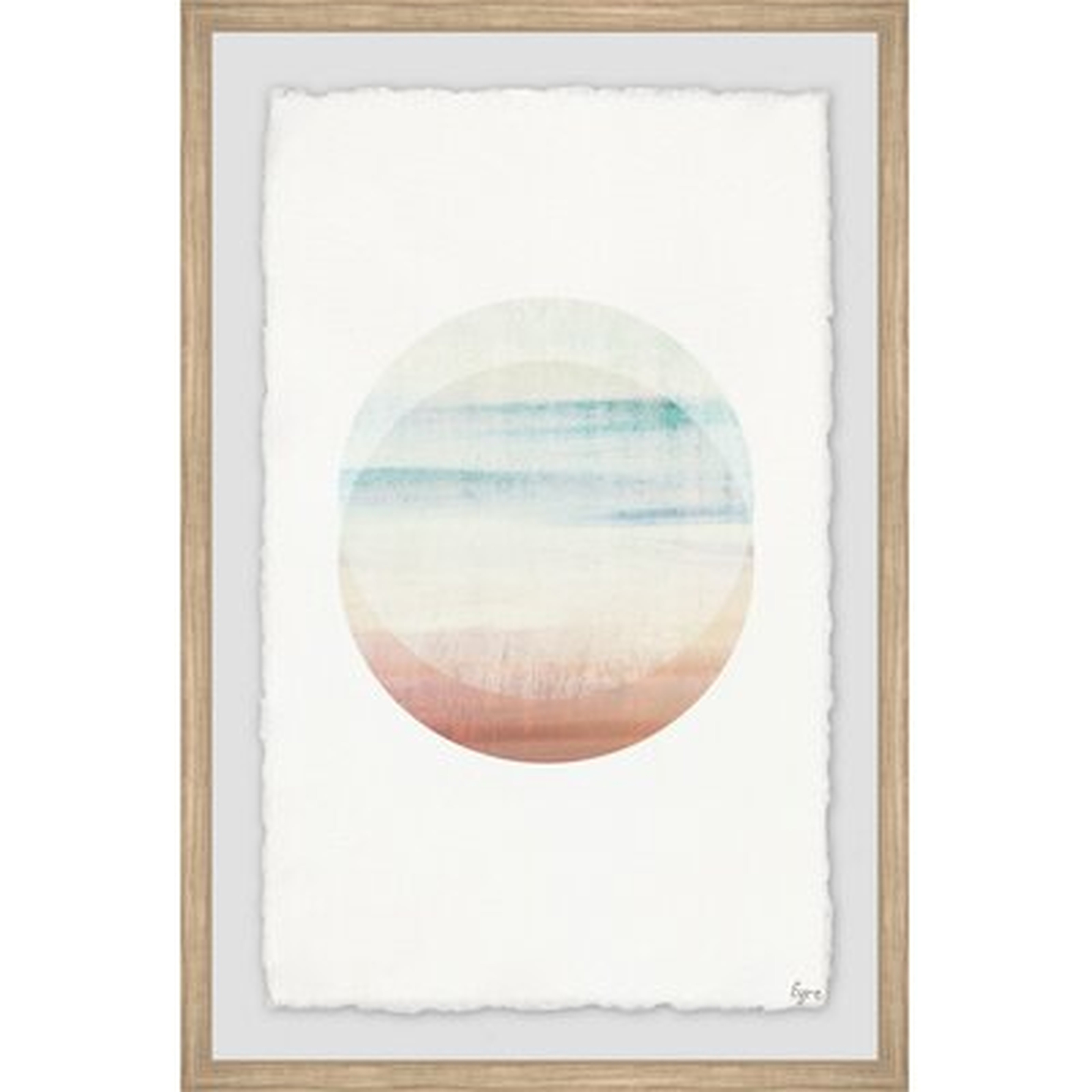 Aiyla Shades of Sunset - Picture Frame Acrylic Painting on Paper - Wayfair