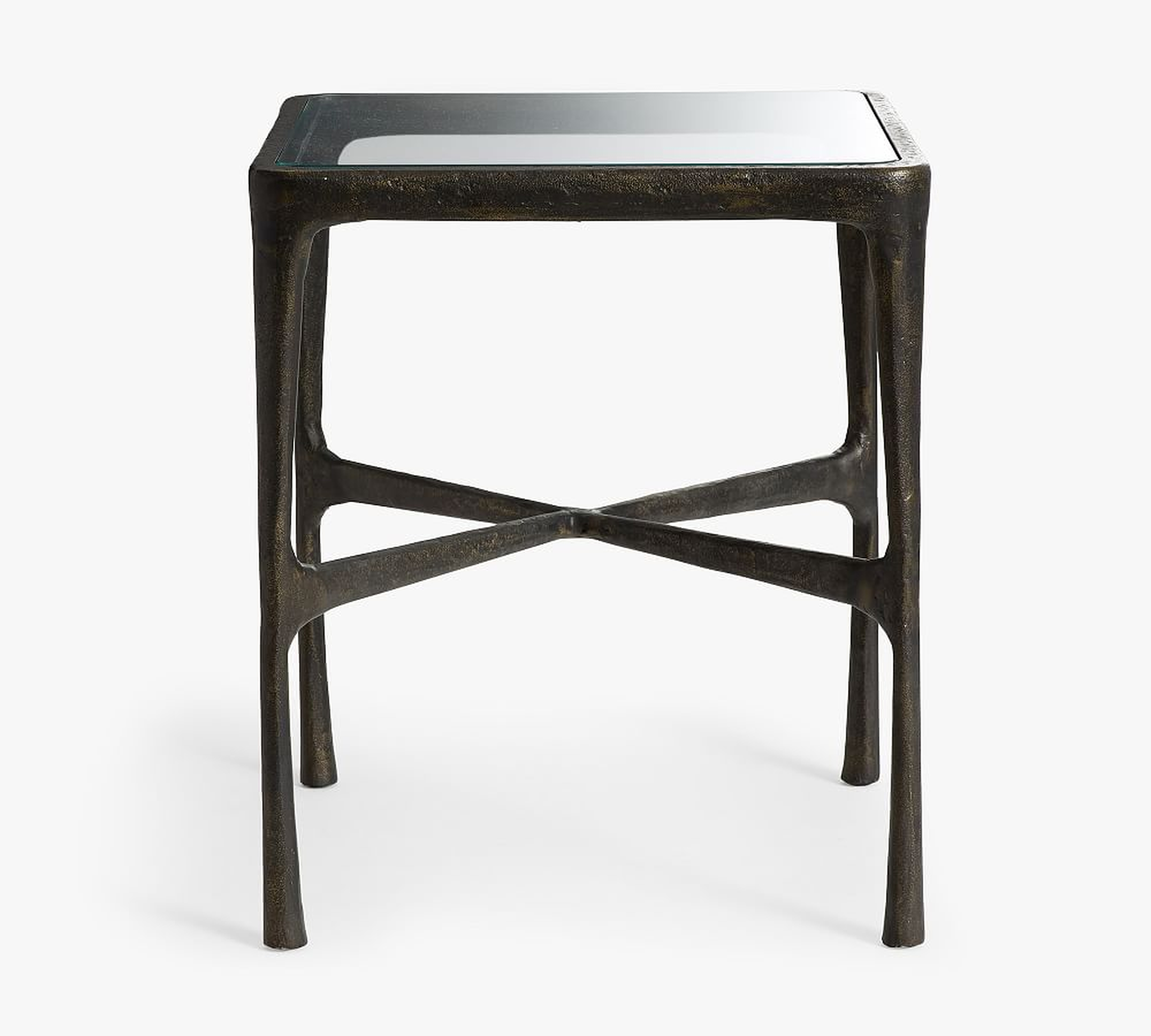 Bodhi 20" Square Metal End Table, Bronze - Pottery Barn