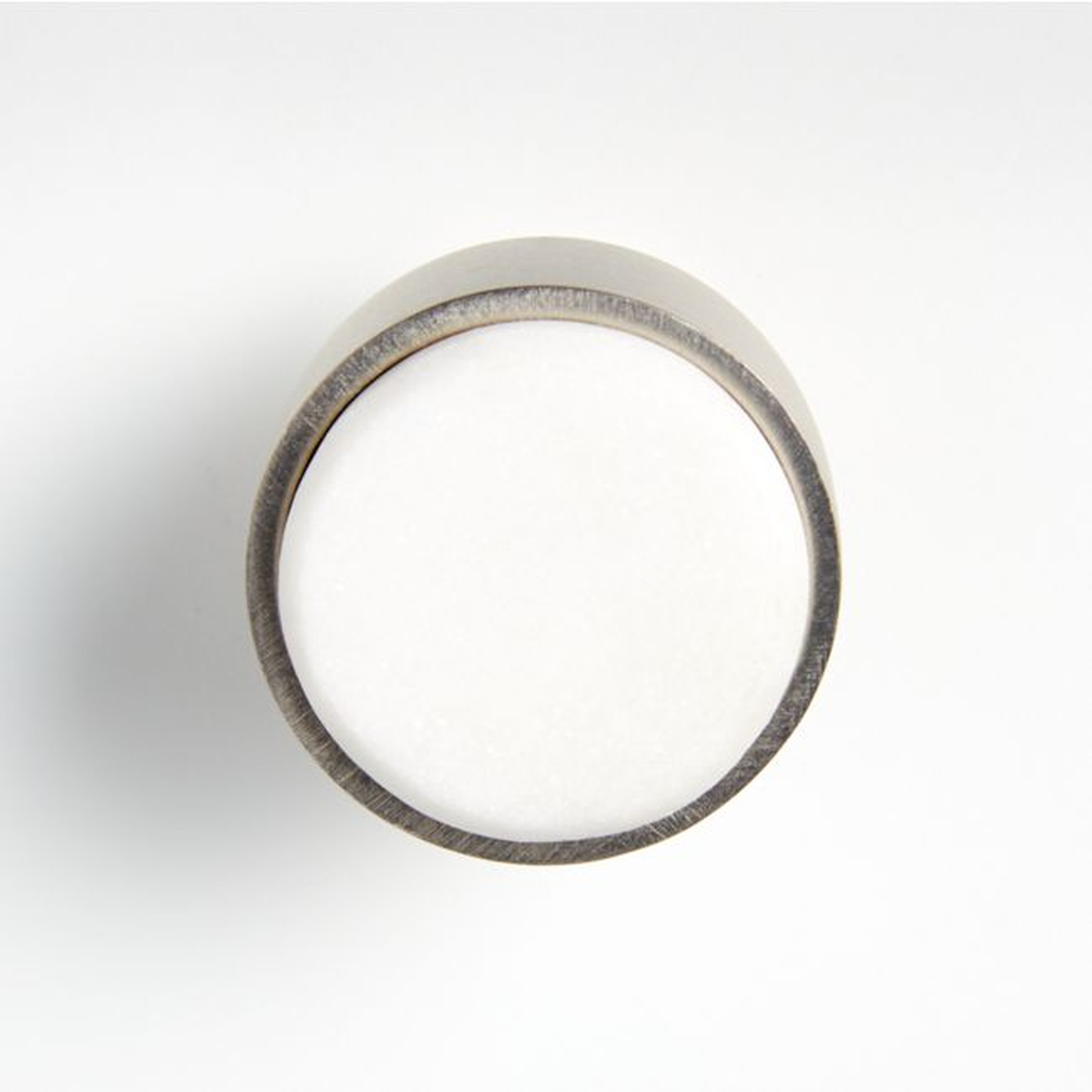 Marble Inlay Brushed Nickel Knob - Crate and Barrel