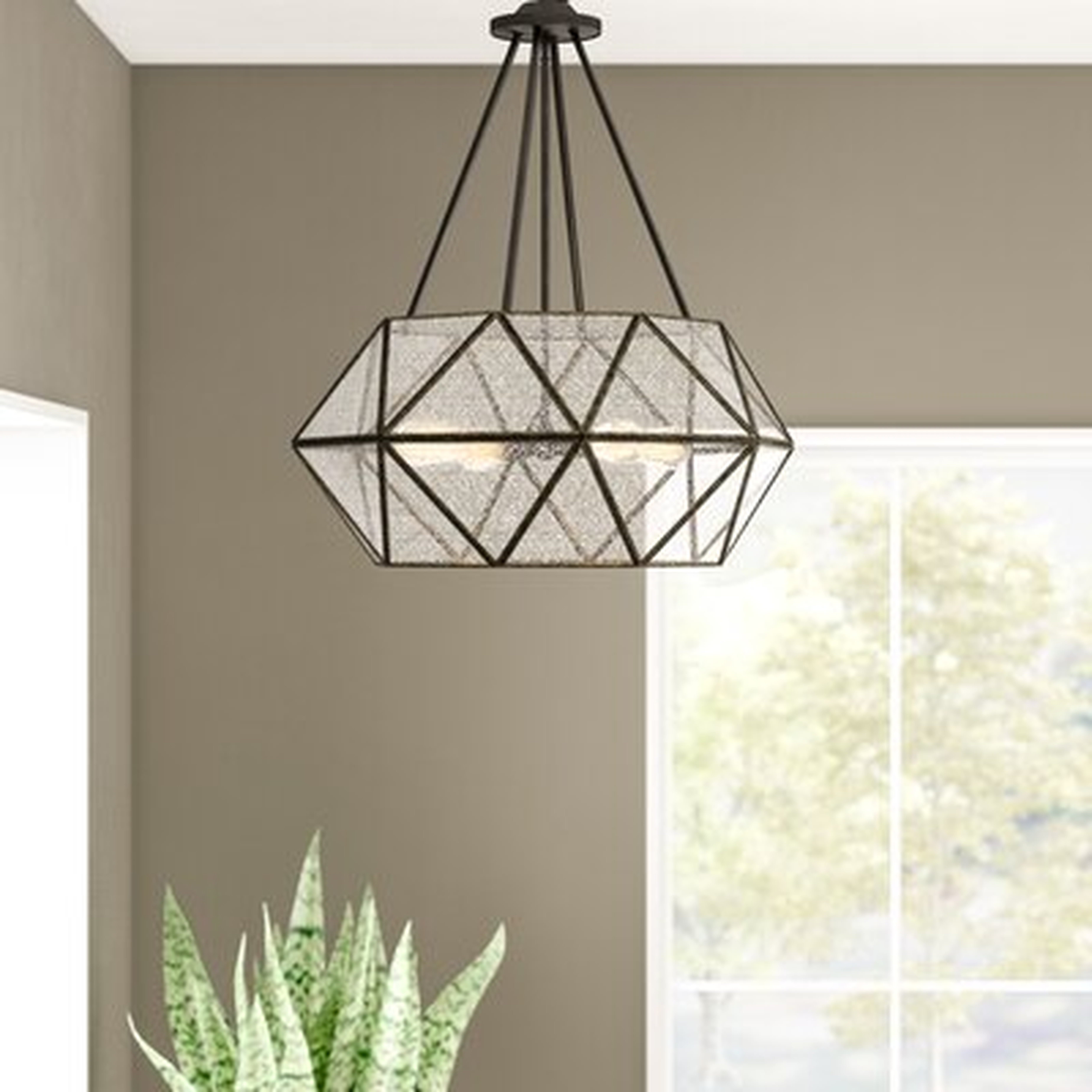 Aaru 4 - Light Unique Geometric Chandelier - Wayfair