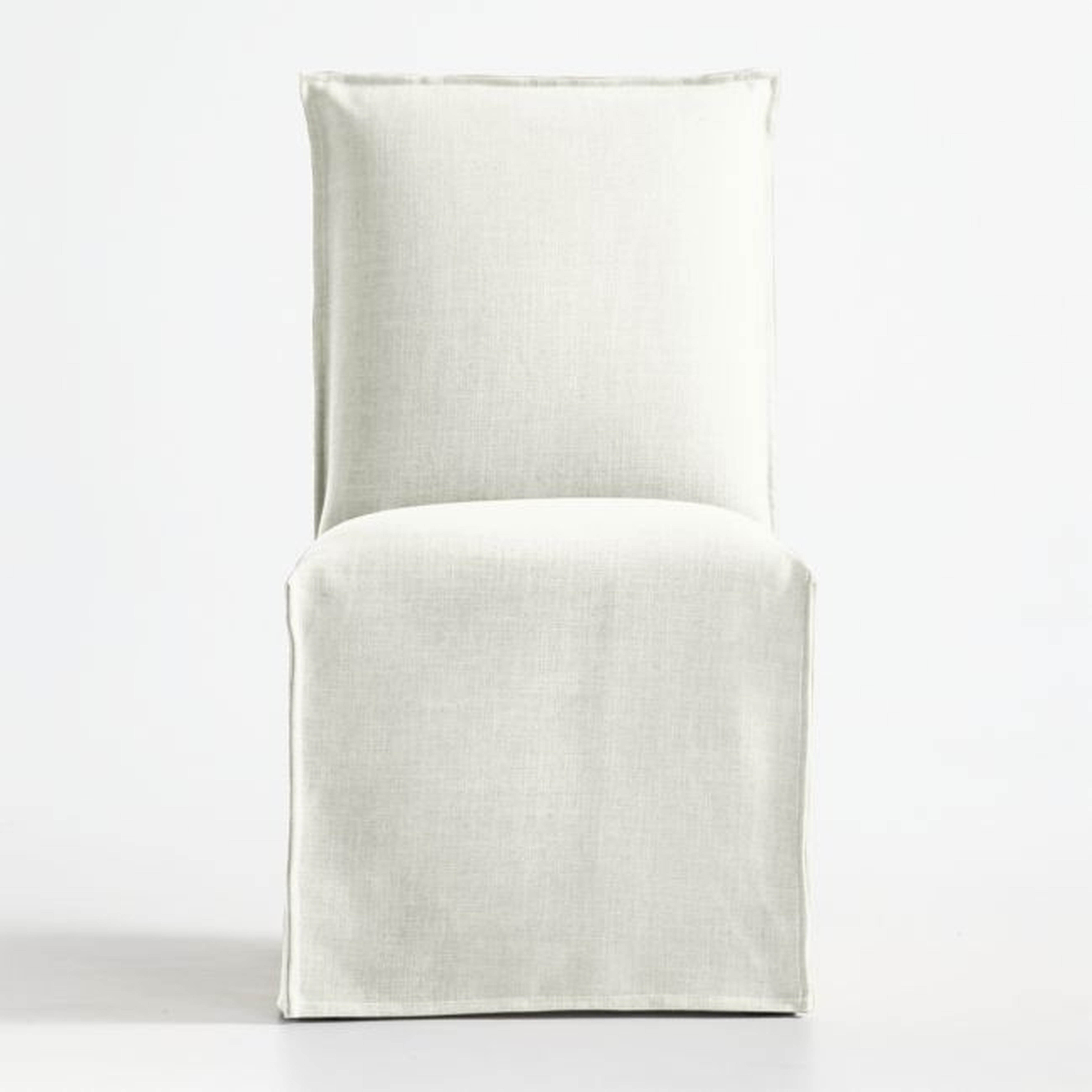 Addison White Flange Slipcovered Dining Chair - Crate and Barrel