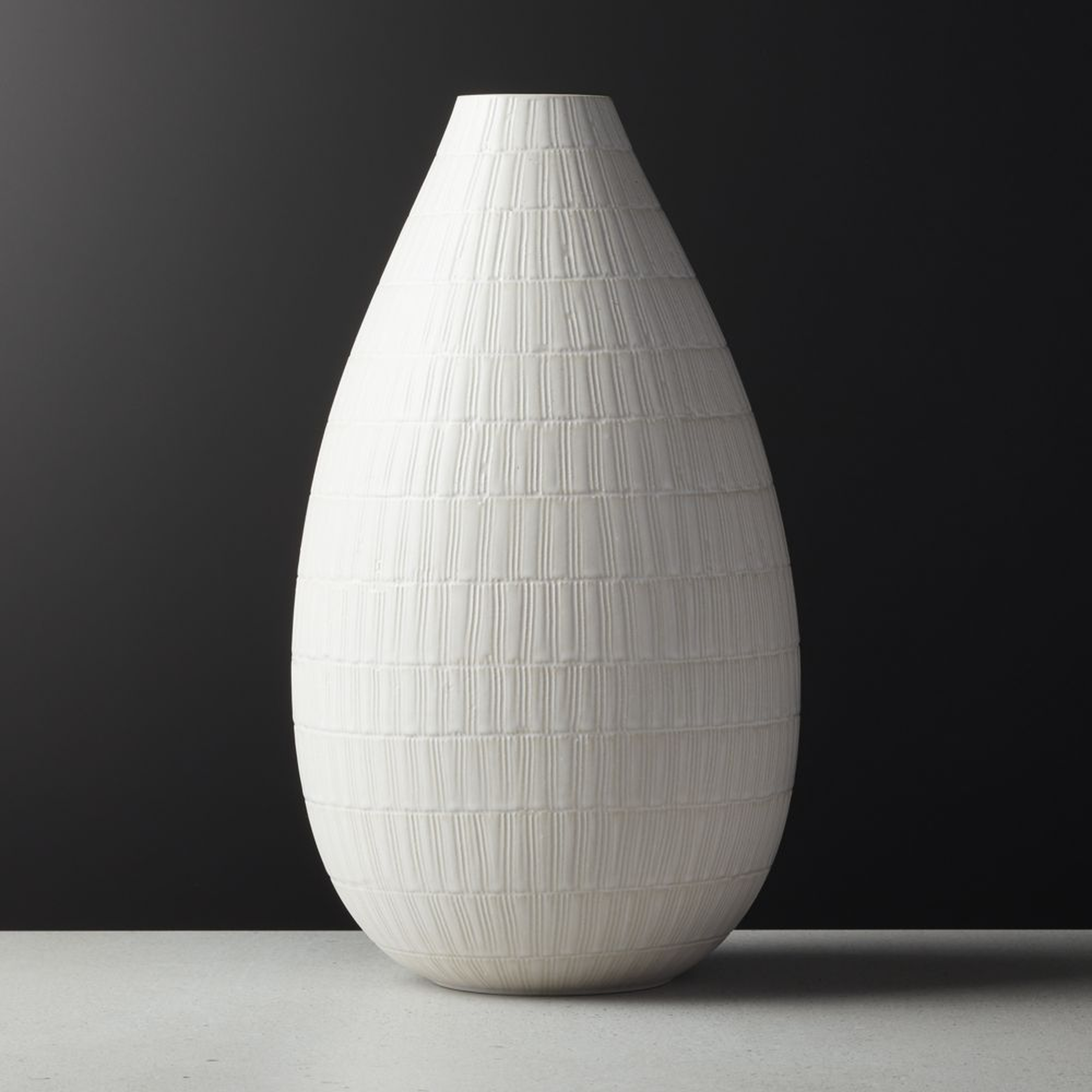 Basel Ivory Teardrop Vase - CB2