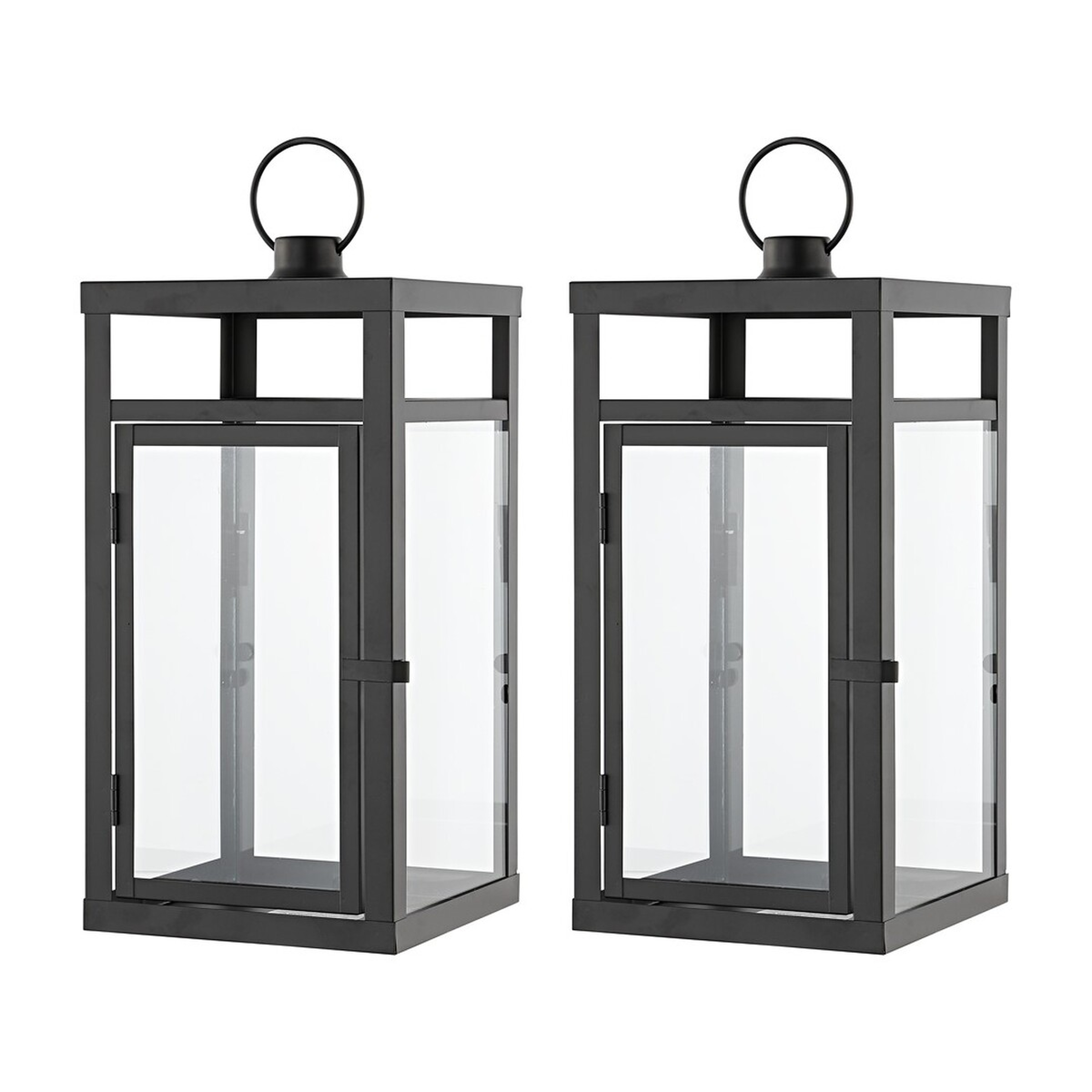 Fraleigh 16" Outdoor Lantern - Black - Safavieh - Safavieh