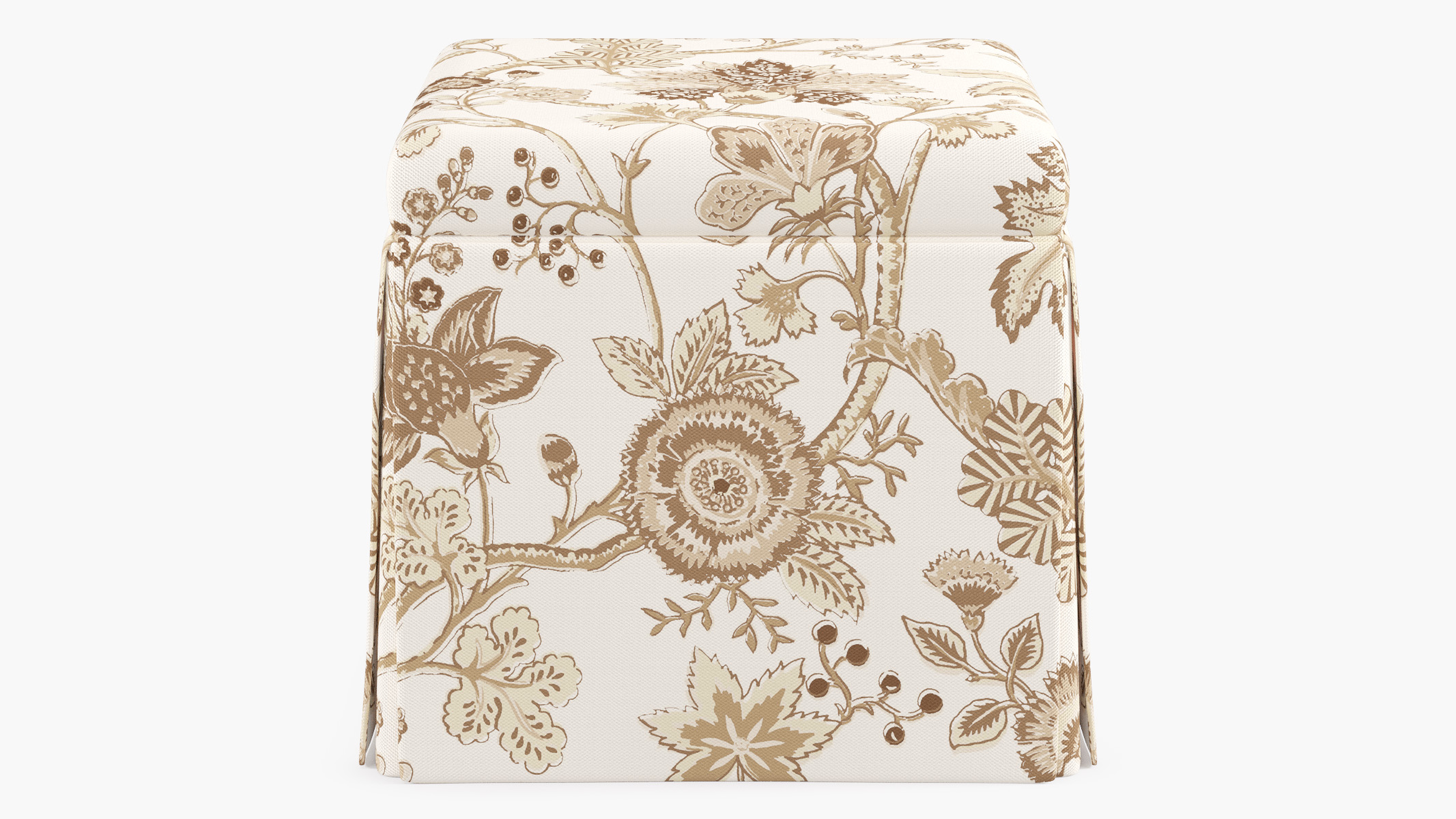 Skirted Storage Ottoman, Tawny La Vendee - The Inside