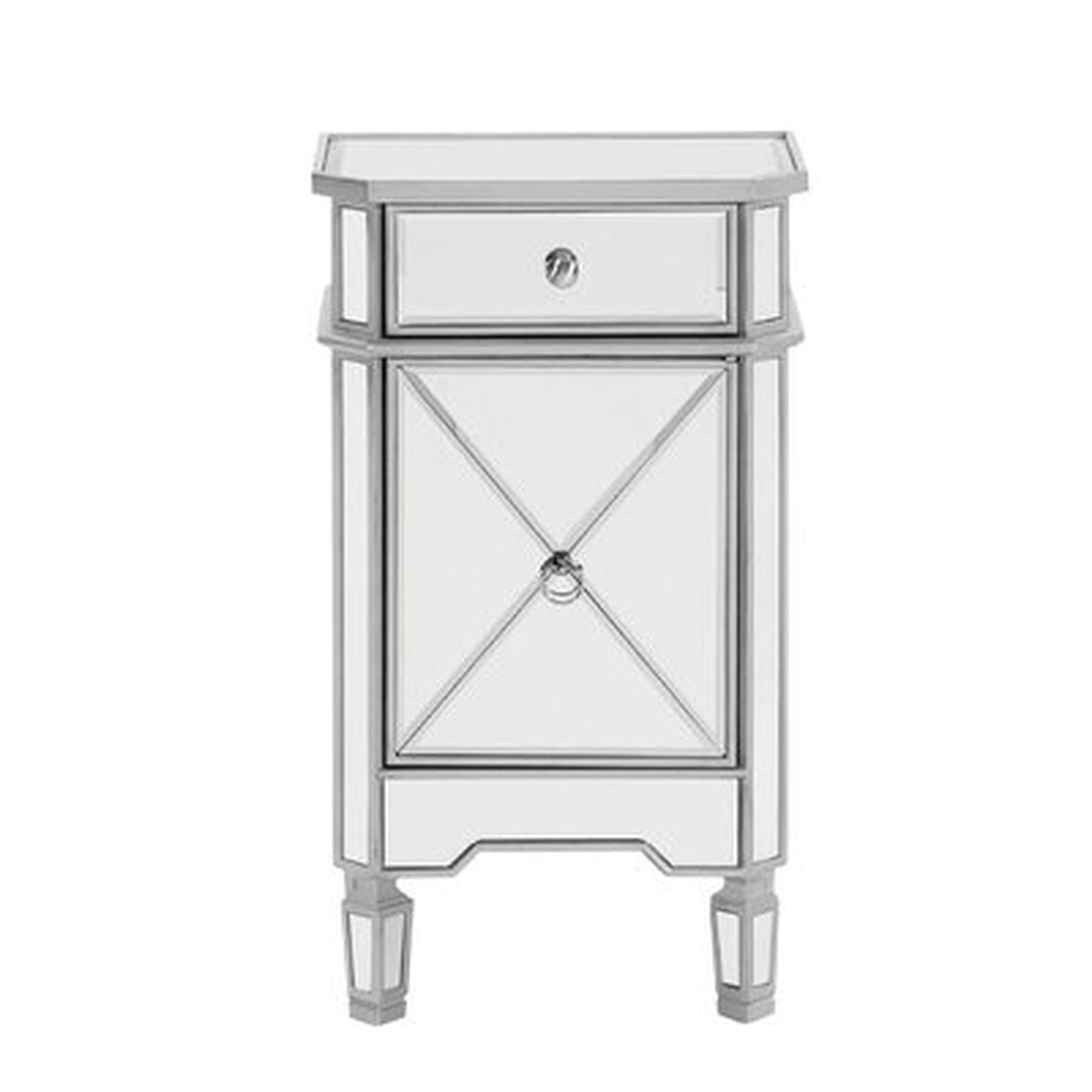 Caila 1 Door Mirrored Accent Cabinet - Wayfair